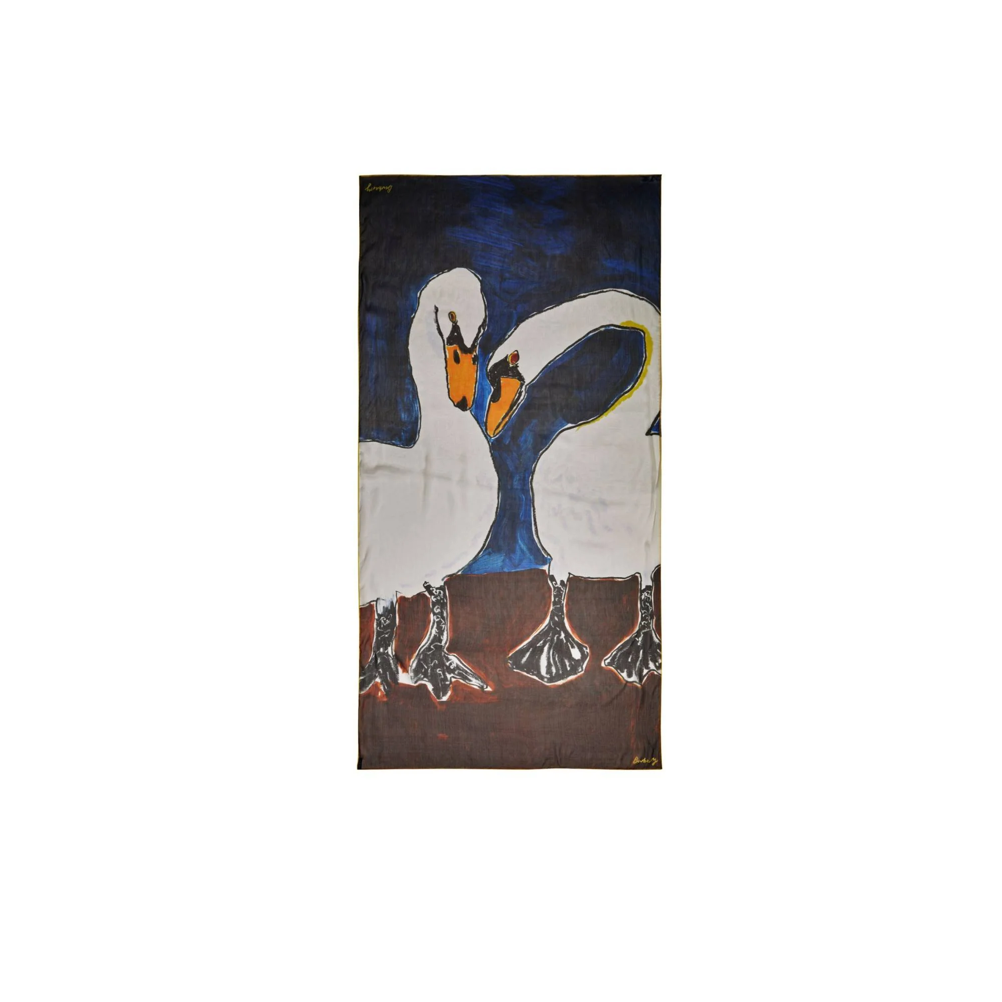 Swan Silk Scarf - Knight - Image 7