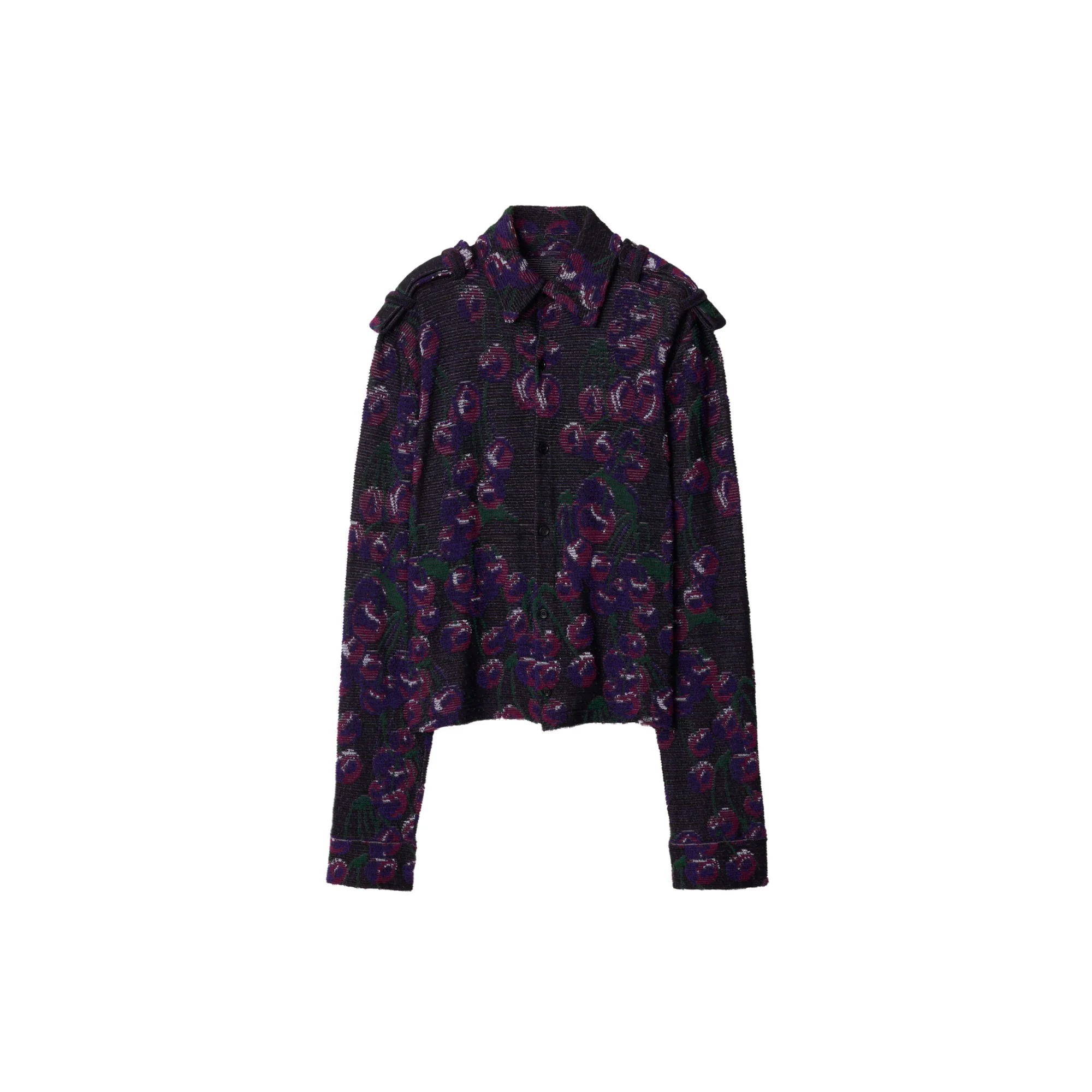 Cherry Cotton Silk Shirt - Cherry