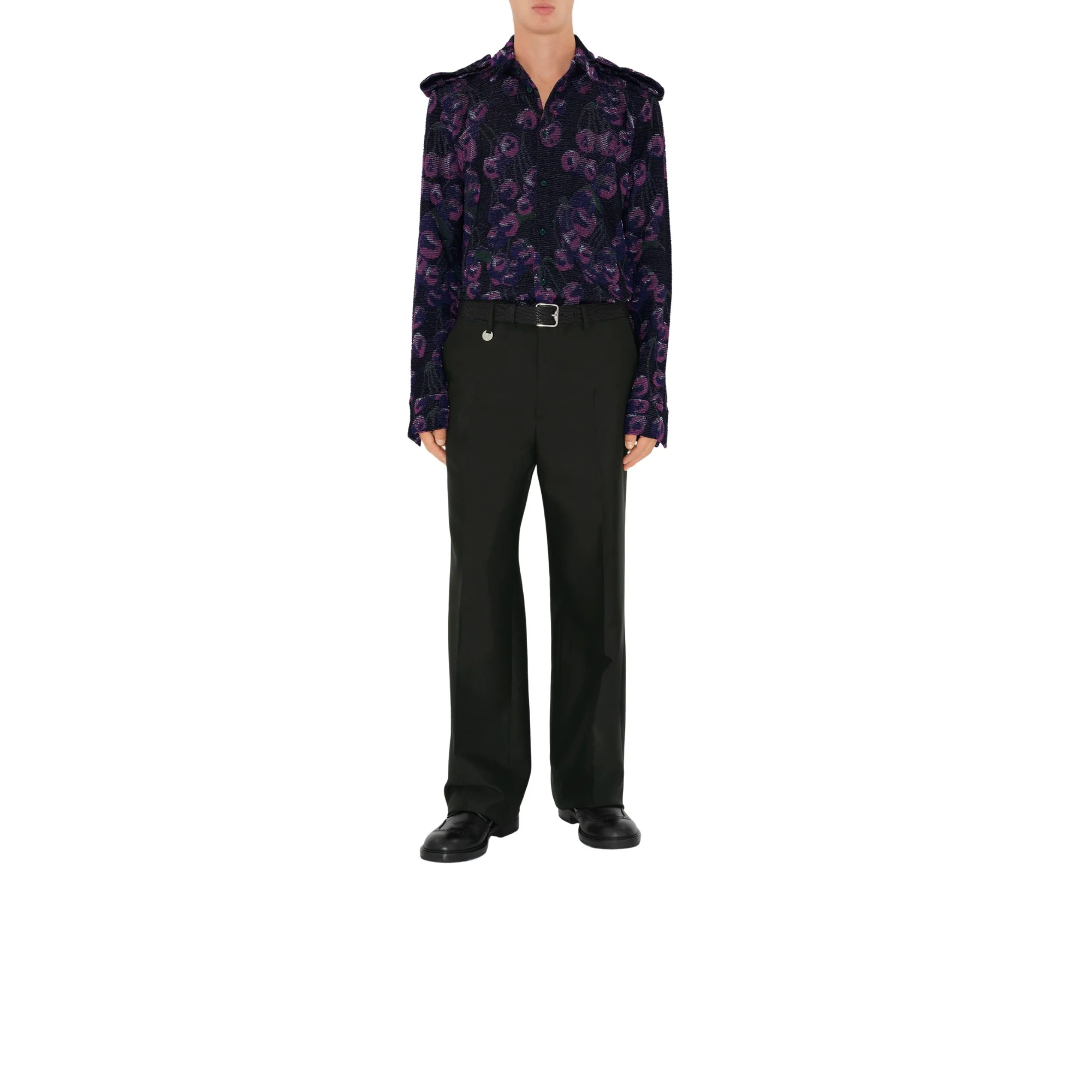 Cherry Cotton Silk Shirt - Cherry - Image 2