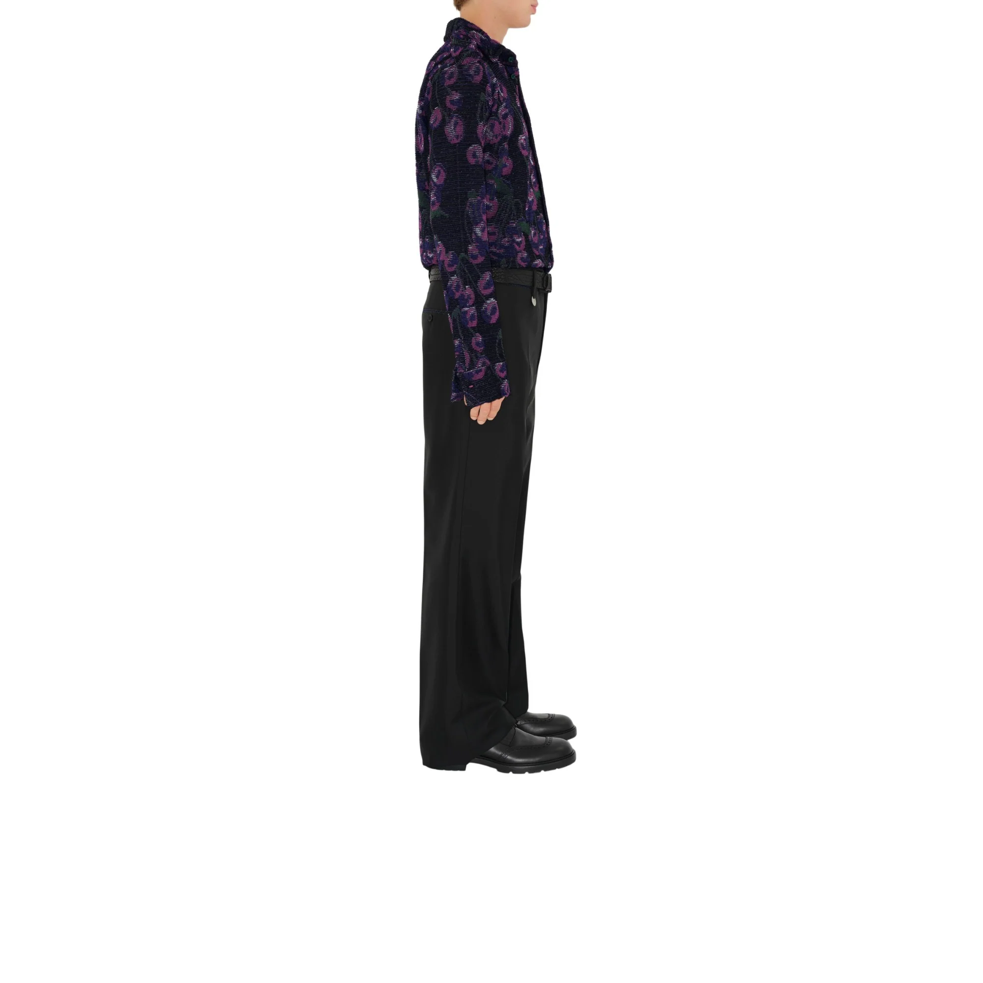 Cherry Cotton Silk Shirt - Cherry - Image 3