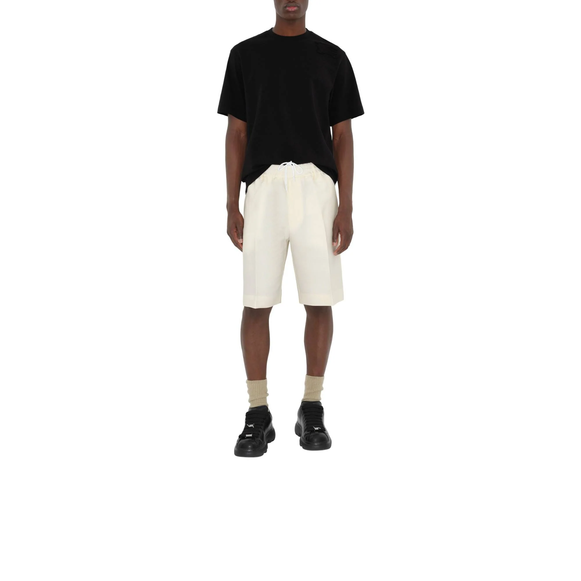 Canvas Tailored Shorts - Pearl - Image 2