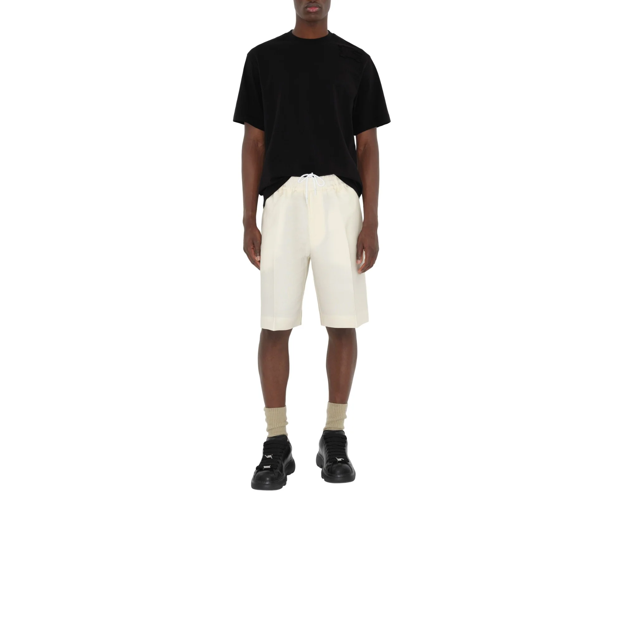 Canvas Tailored Shorts - Pearl - Image 2