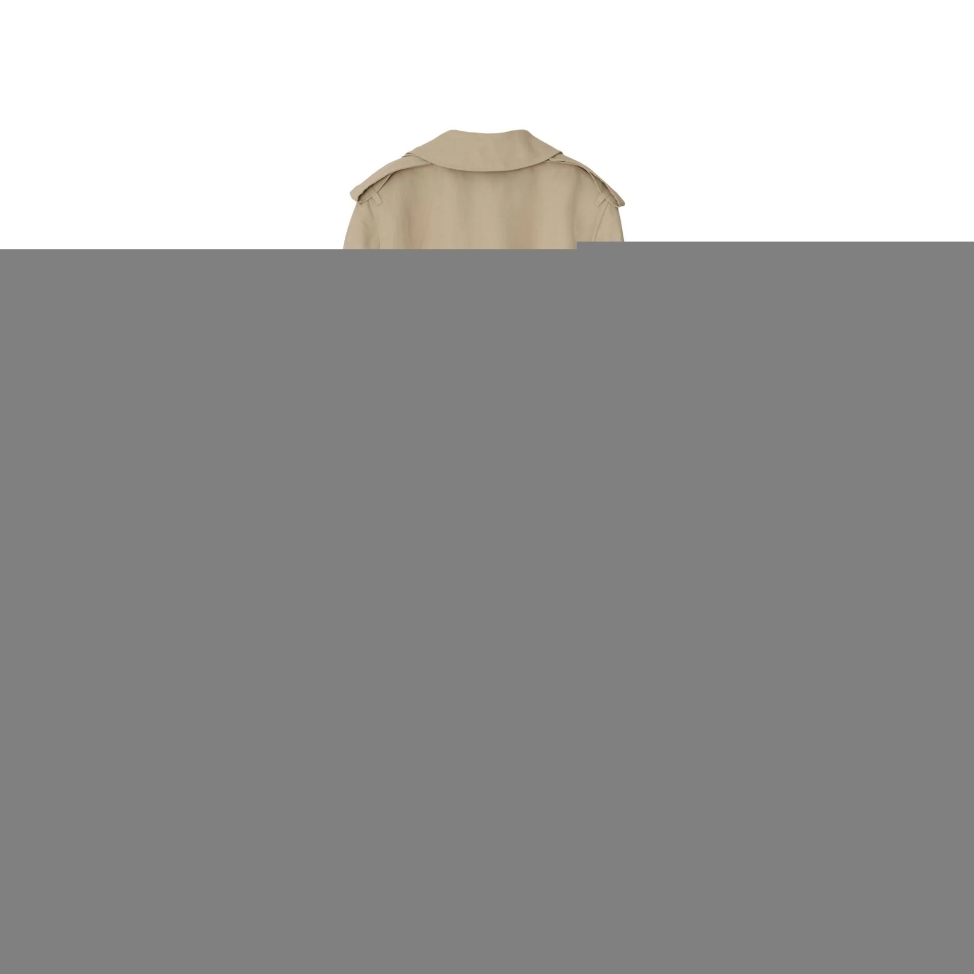 Long Tricotine Trench Coat - Oat - Image 5