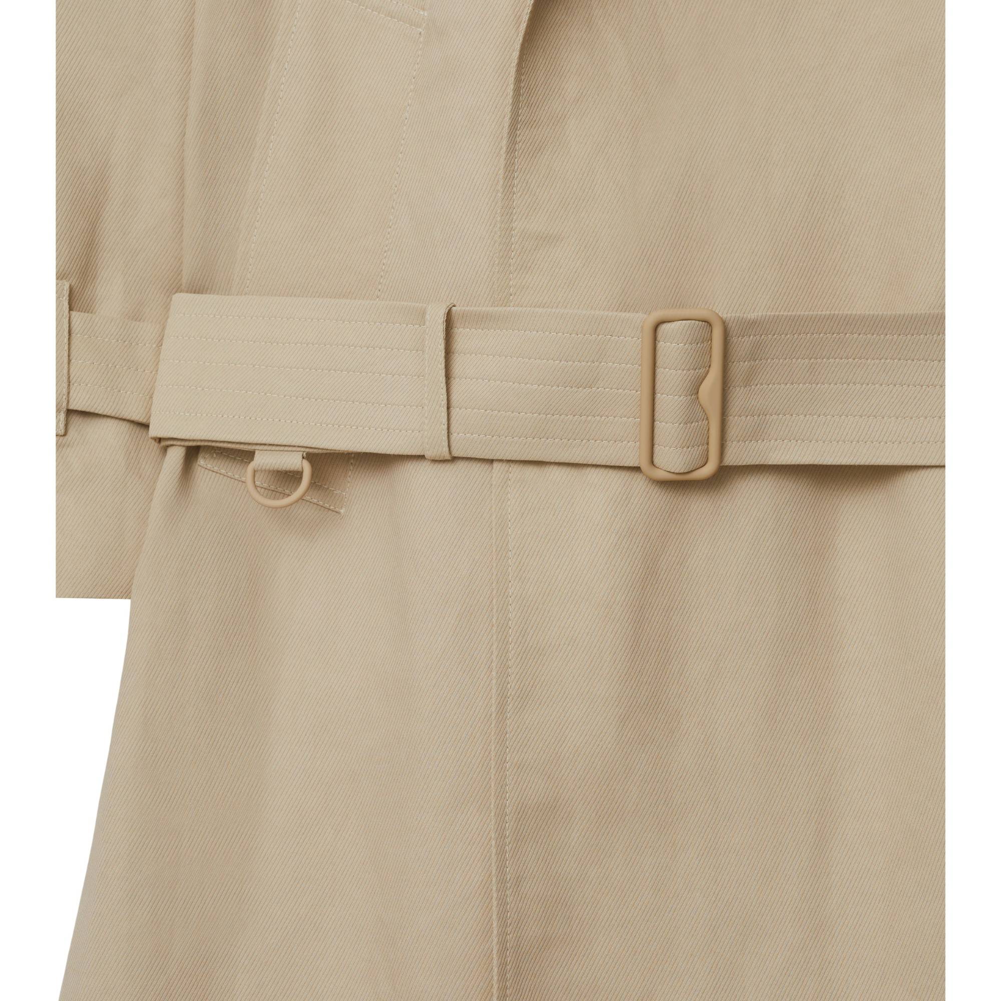 Long Tricotine Trench Coat - Oat - Image 6