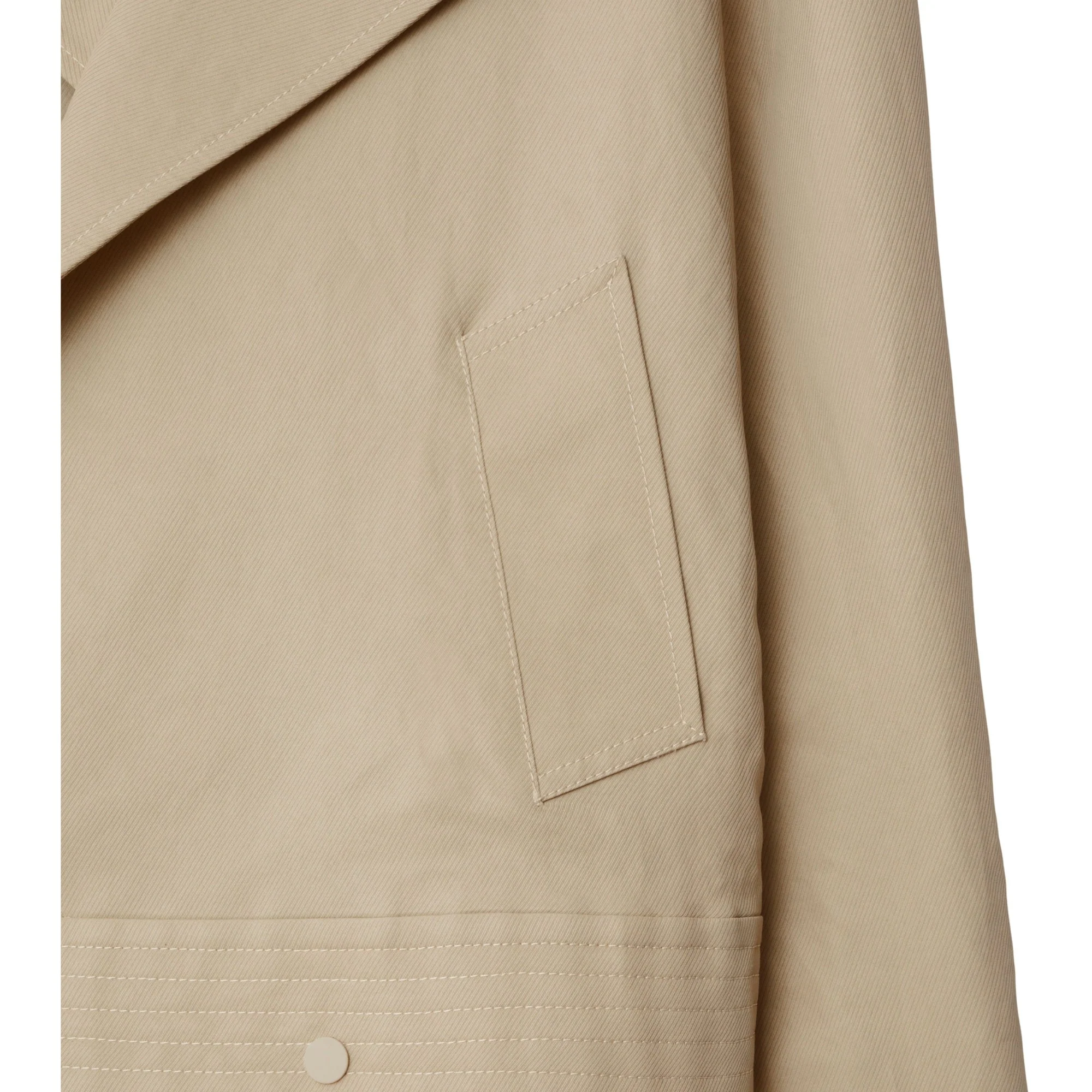Canvas Trench Jacket - Oat - Image 5