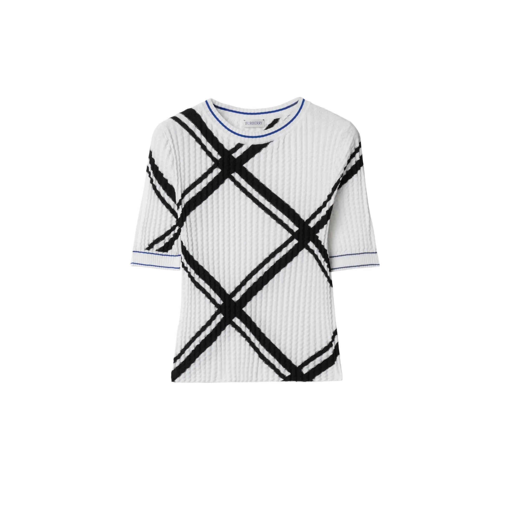 Check Cotton Top - Black/White