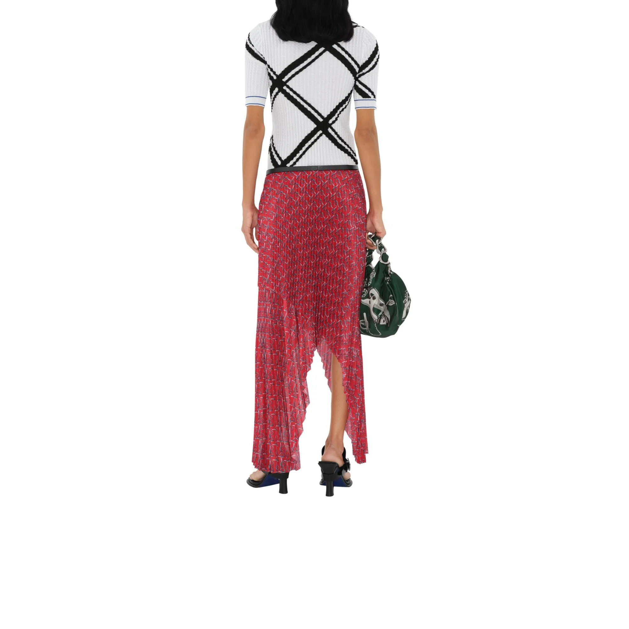 Check Cotton Top - Black/White - Image 4