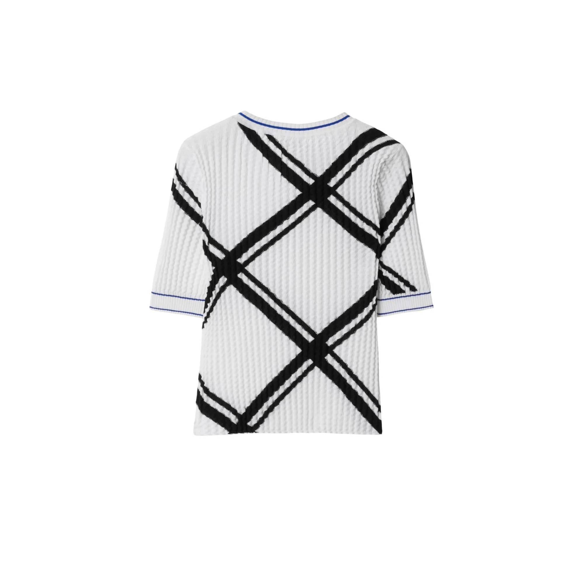 Check Cotton Top - Black/White - Image 5