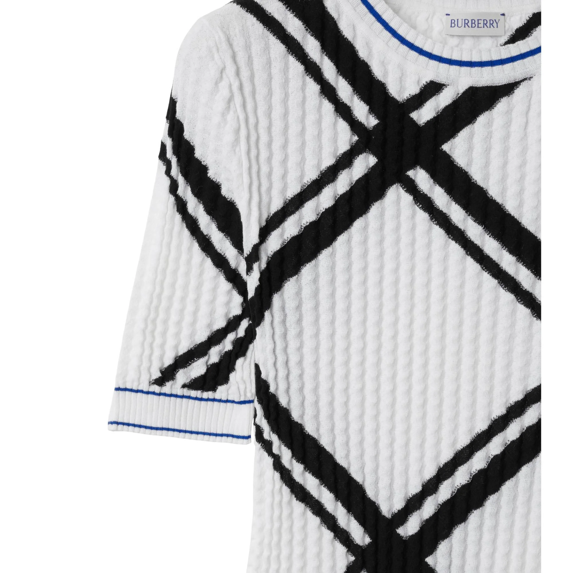Check Cotton Top - Black/White - Image 6