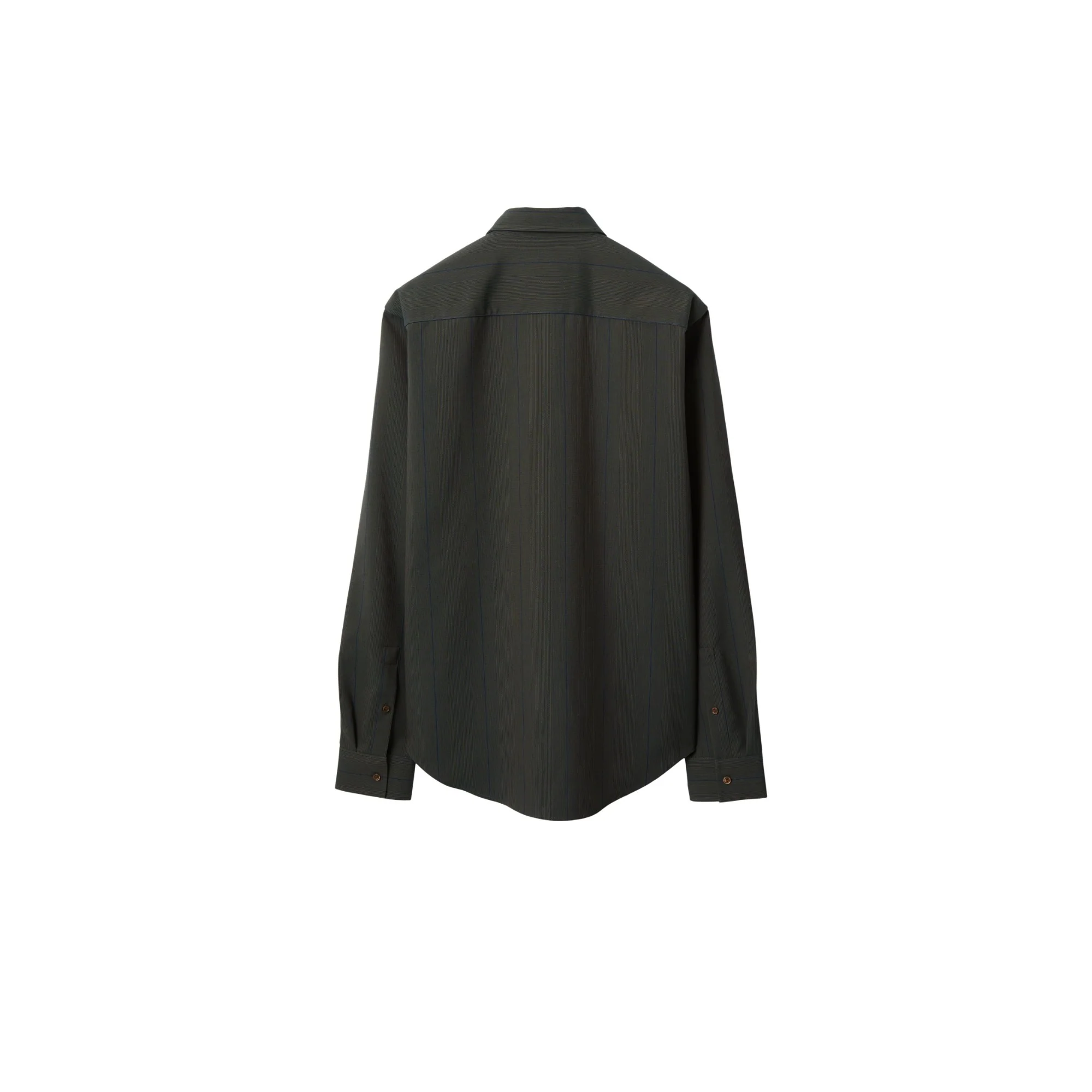 Striped Wool Shirt - Granite - Image 5
