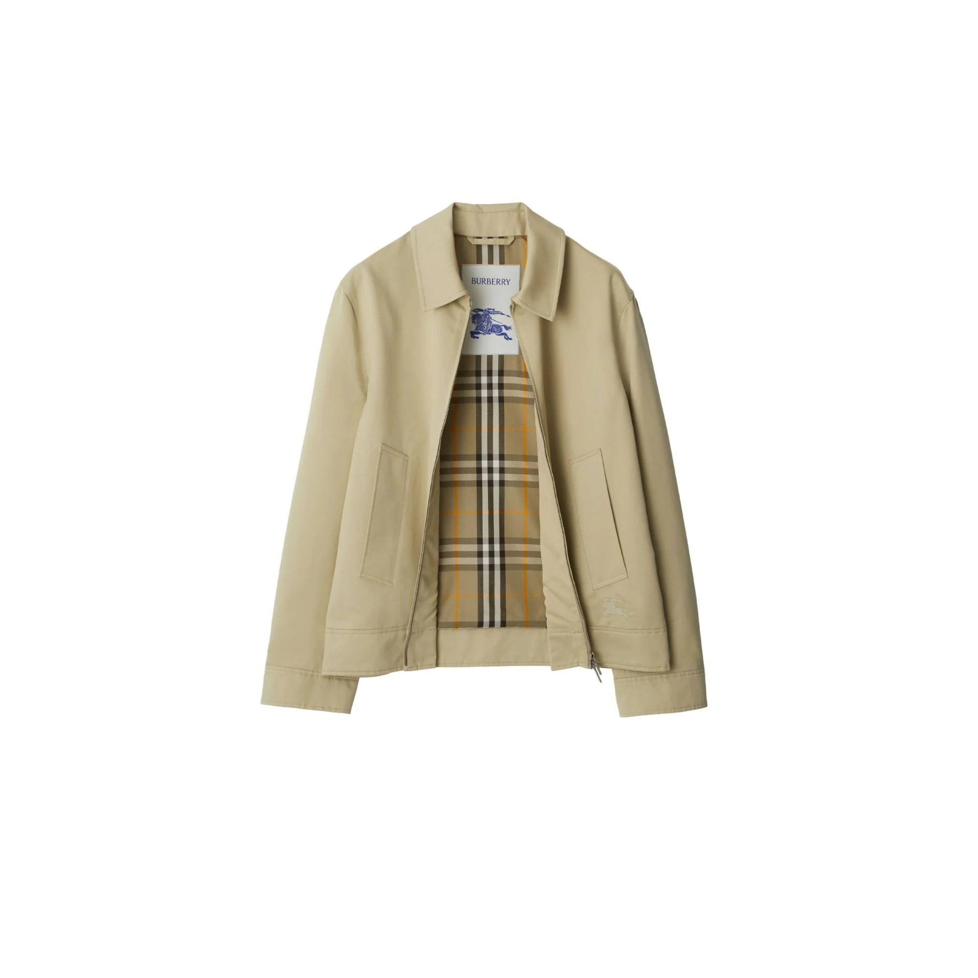 Cotton Silk Harrington Jacket - Hunter - Image 5
