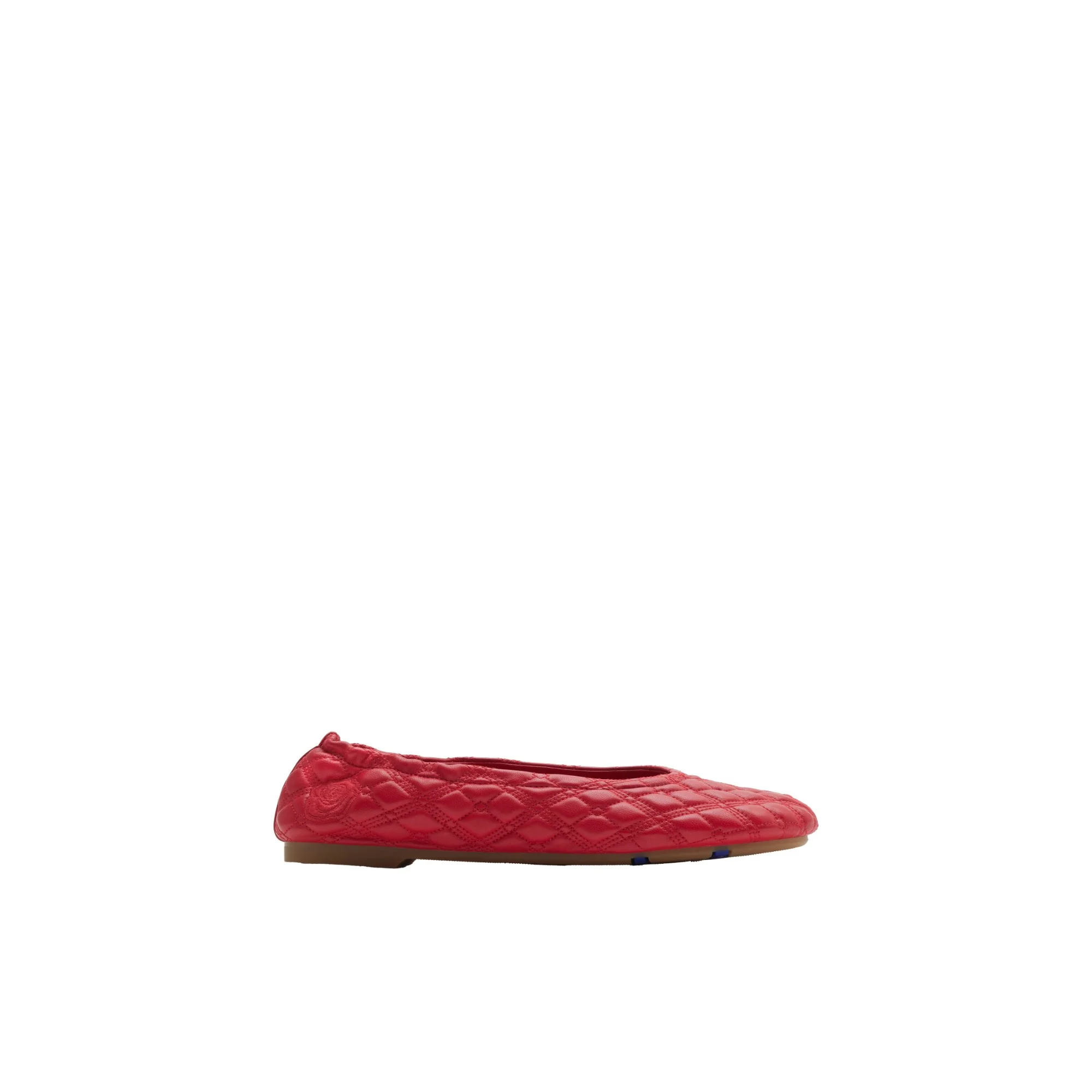 Leather Sadler Ballerinas - Scarlet