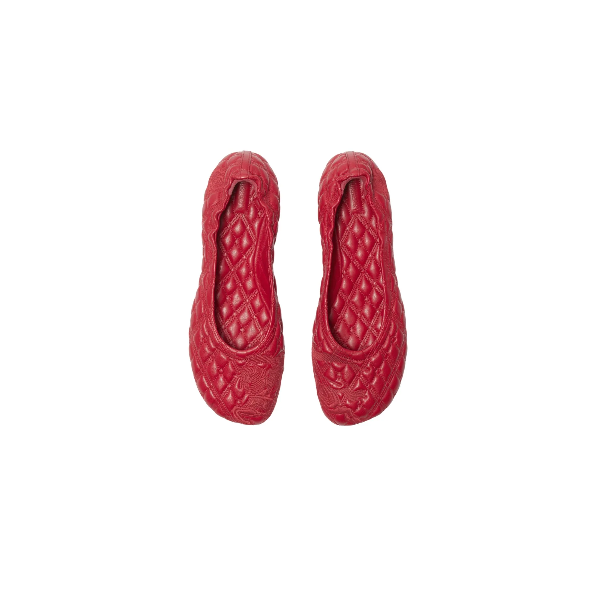 Leather Sadler Ballerinas - Scarlet - Image 5