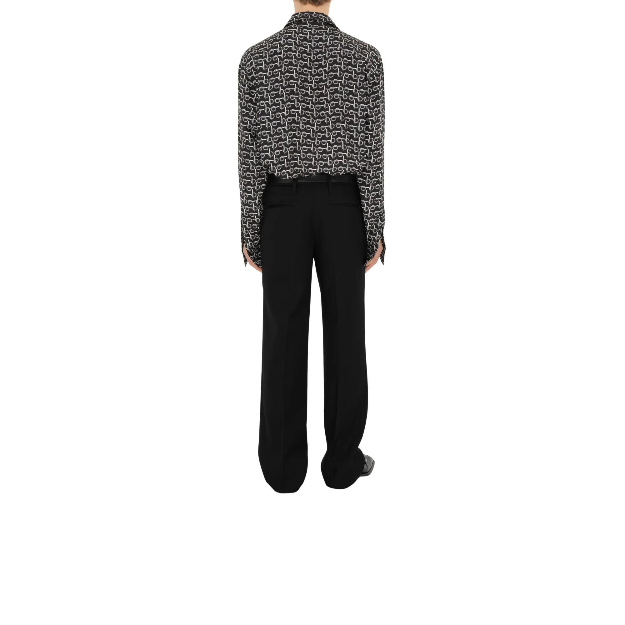 B Silk Shirt - Silver/Black - Image 4