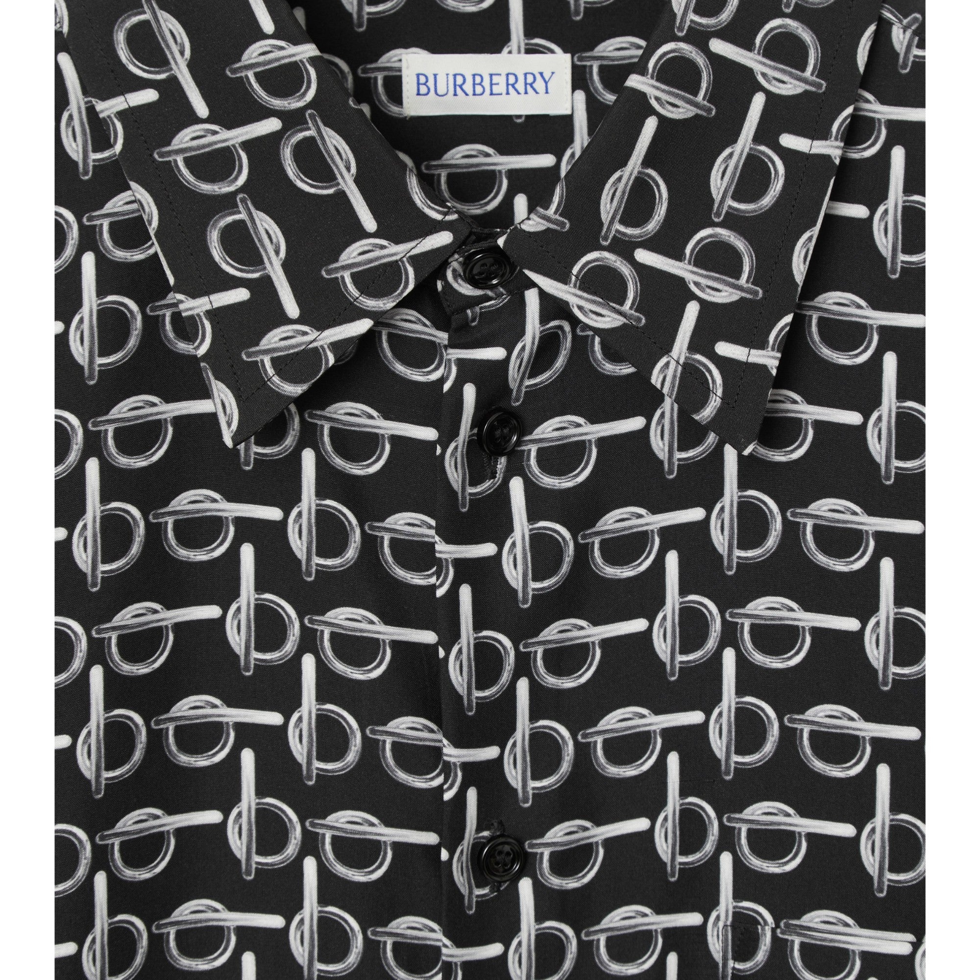 B Silk Shirt - Silver/Black - Image 7