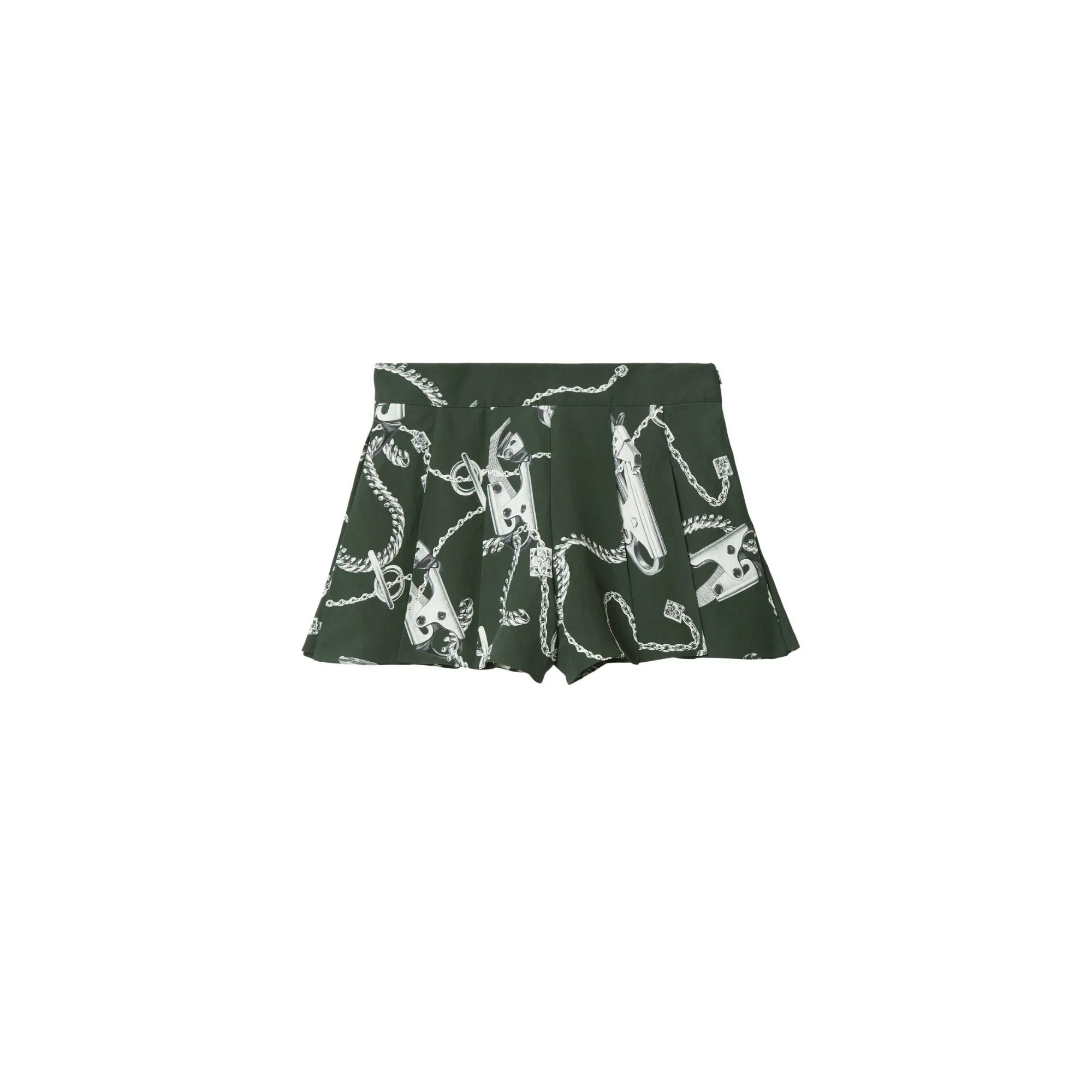 Knight Hardware Taffeta Shorts - Silver/Green