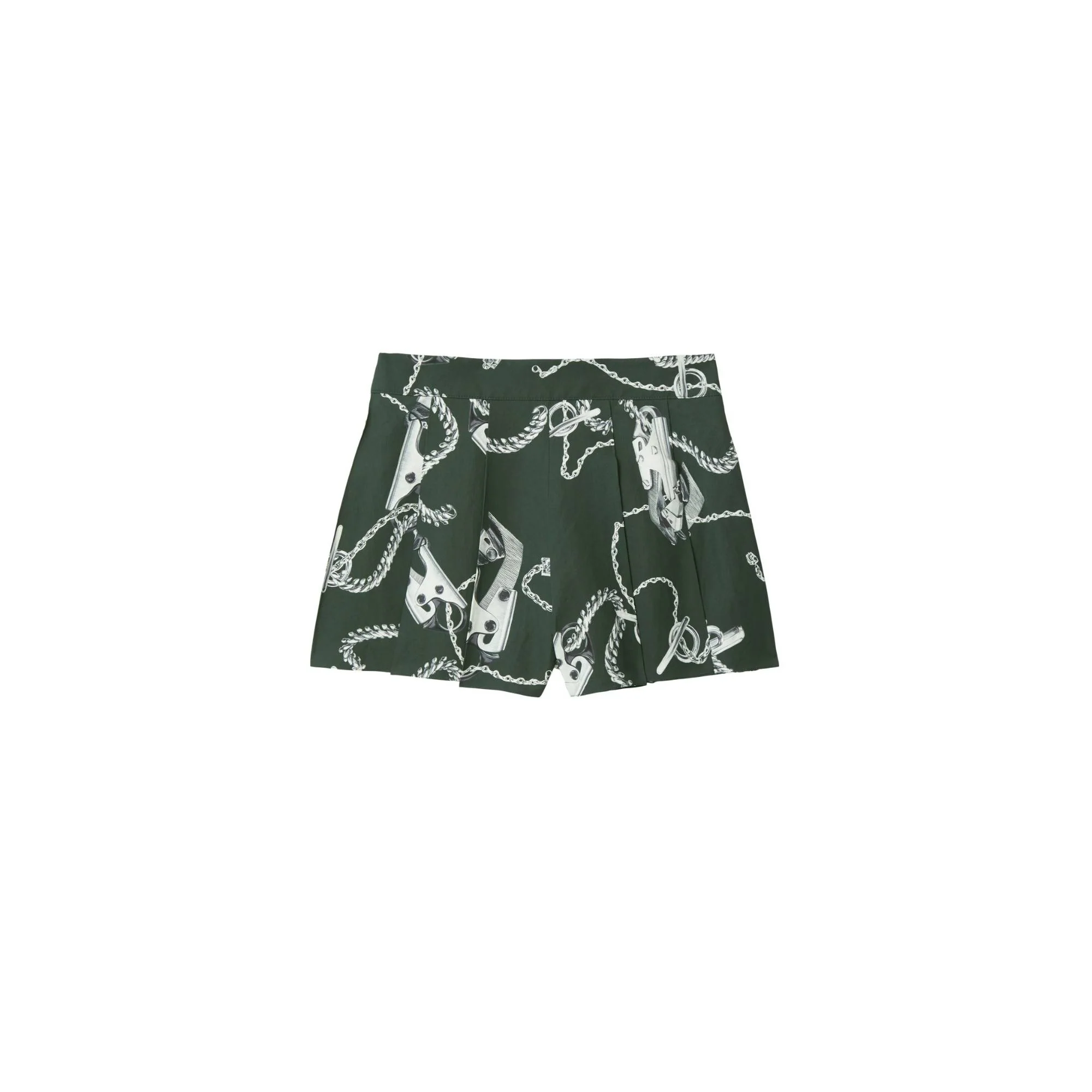 Knight Hardware Taffeta Shorts - Silver/Green - Image 5