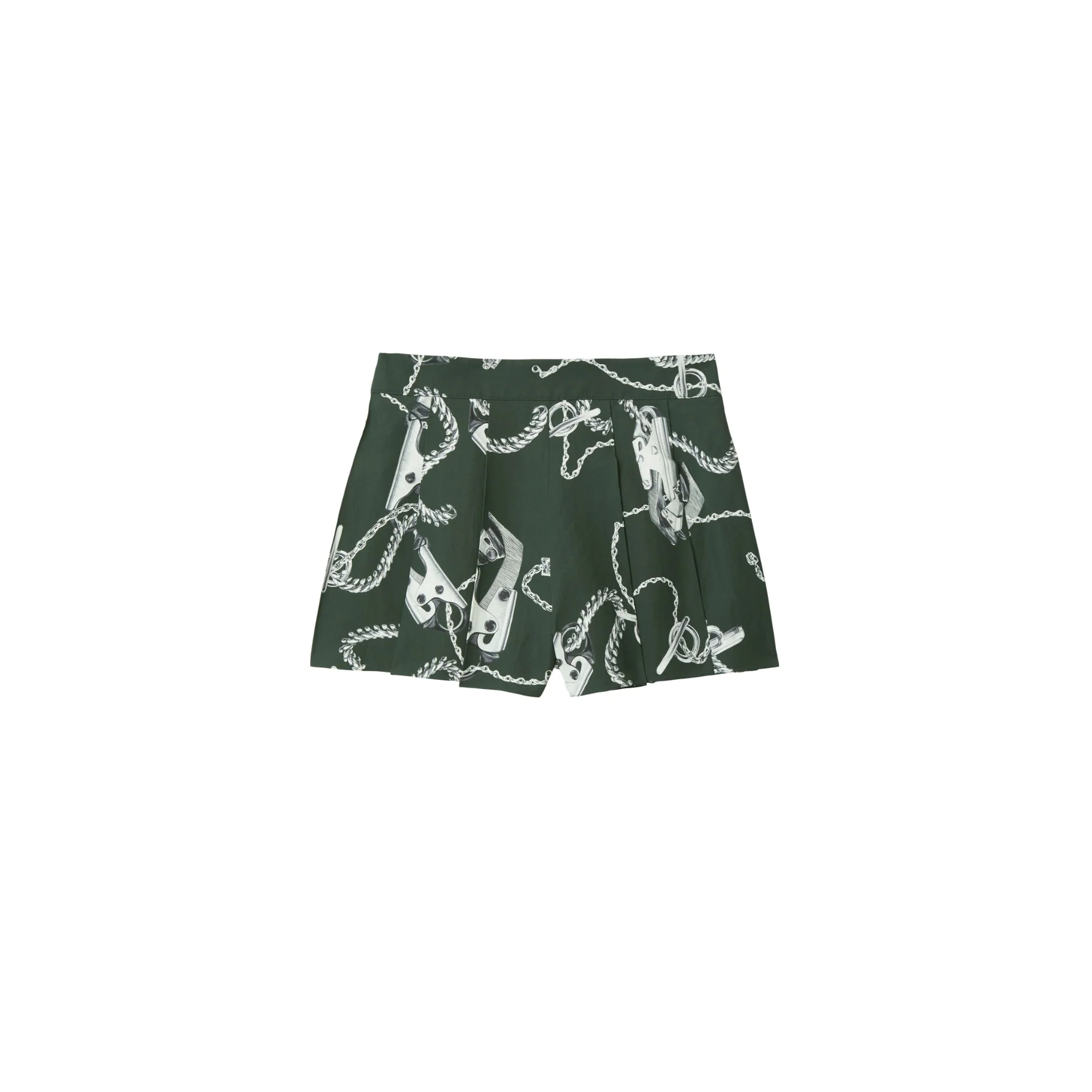 Knight Hardware Taffeta Shorts - Silver/Green - Image 5
