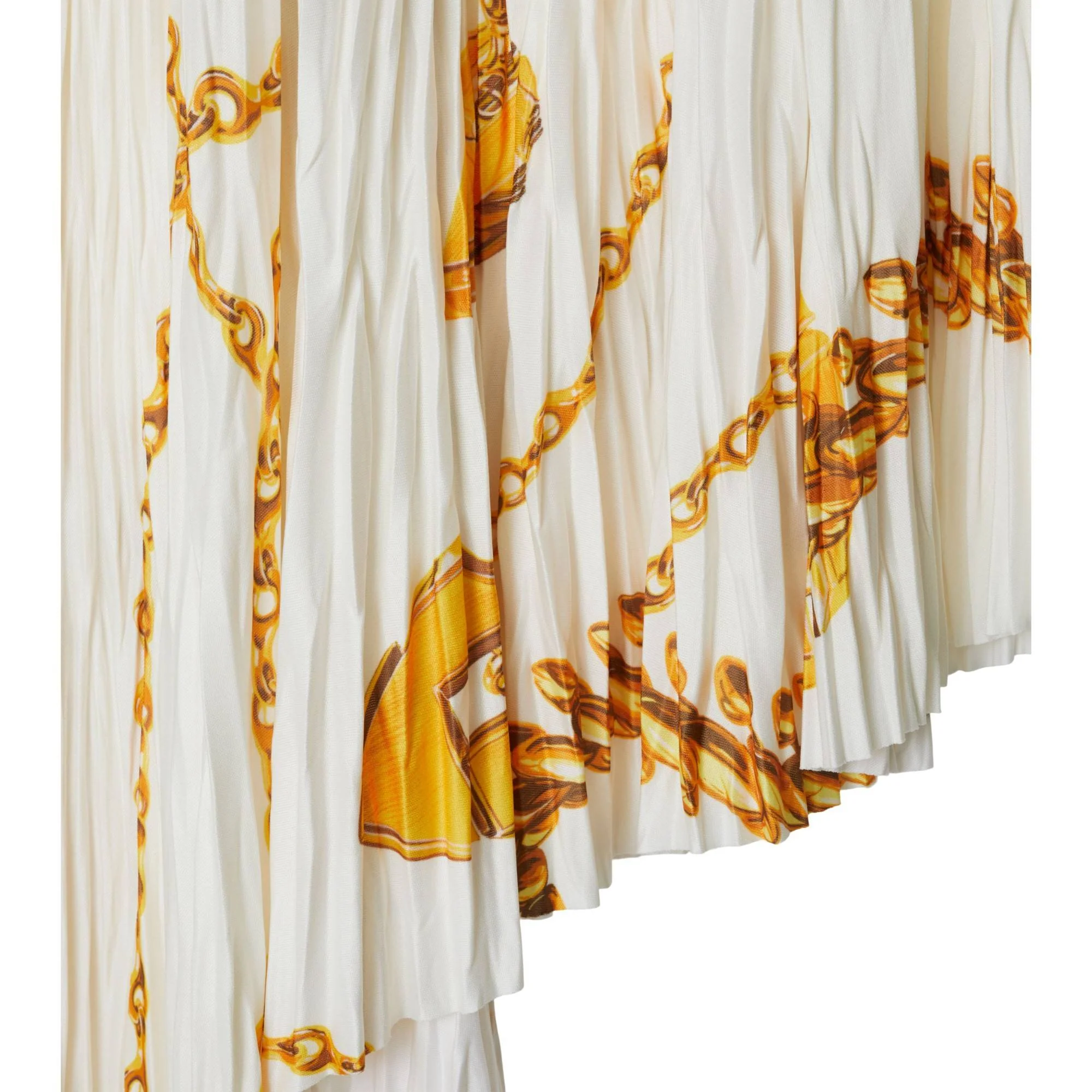 Shield Hardware Jersey Skirt - Gold/White - Image 6