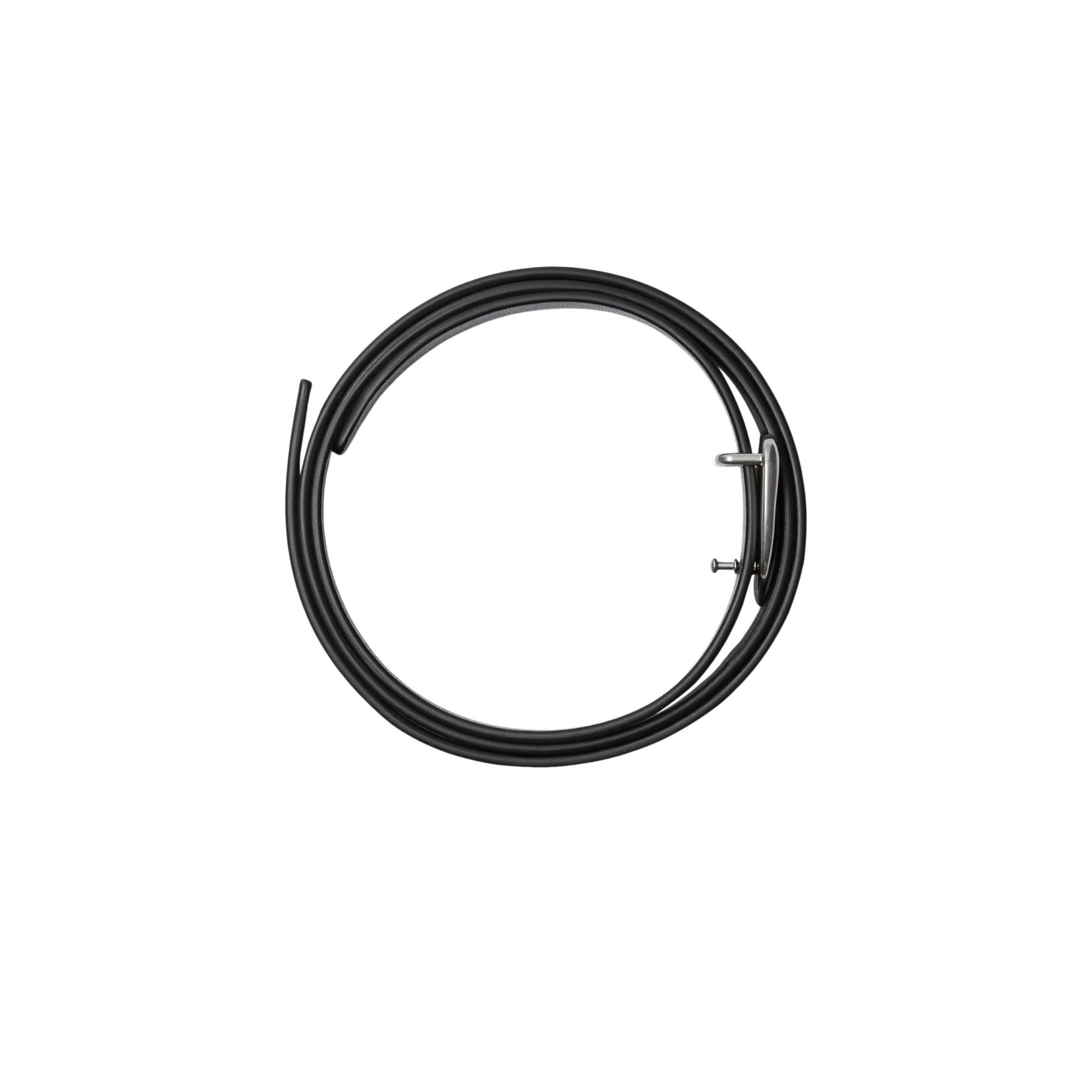 Thin Leather Shield Belt - Slate - Image 3