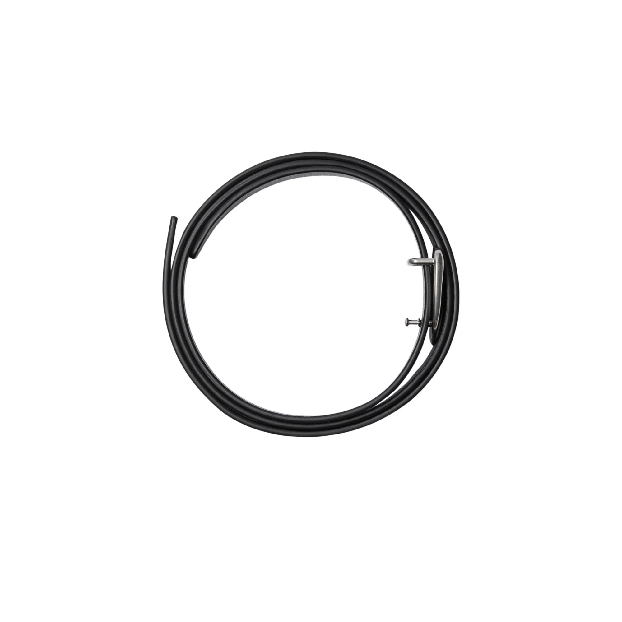 Thin Leather Shield Belt - Slate - Image 3