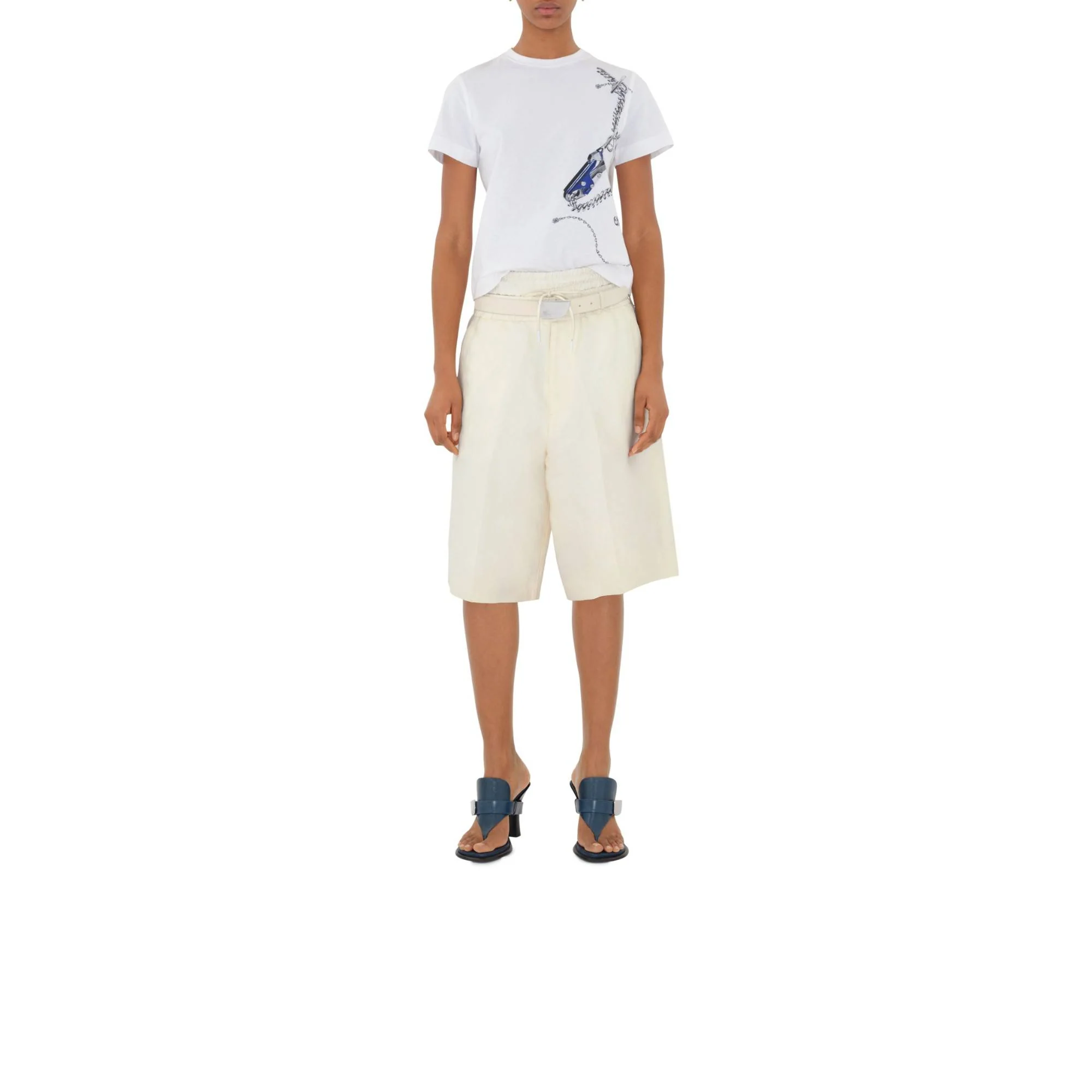 Boxy Knight Hardware Cotton T-shirt - Knight IP Pattern - Image 2