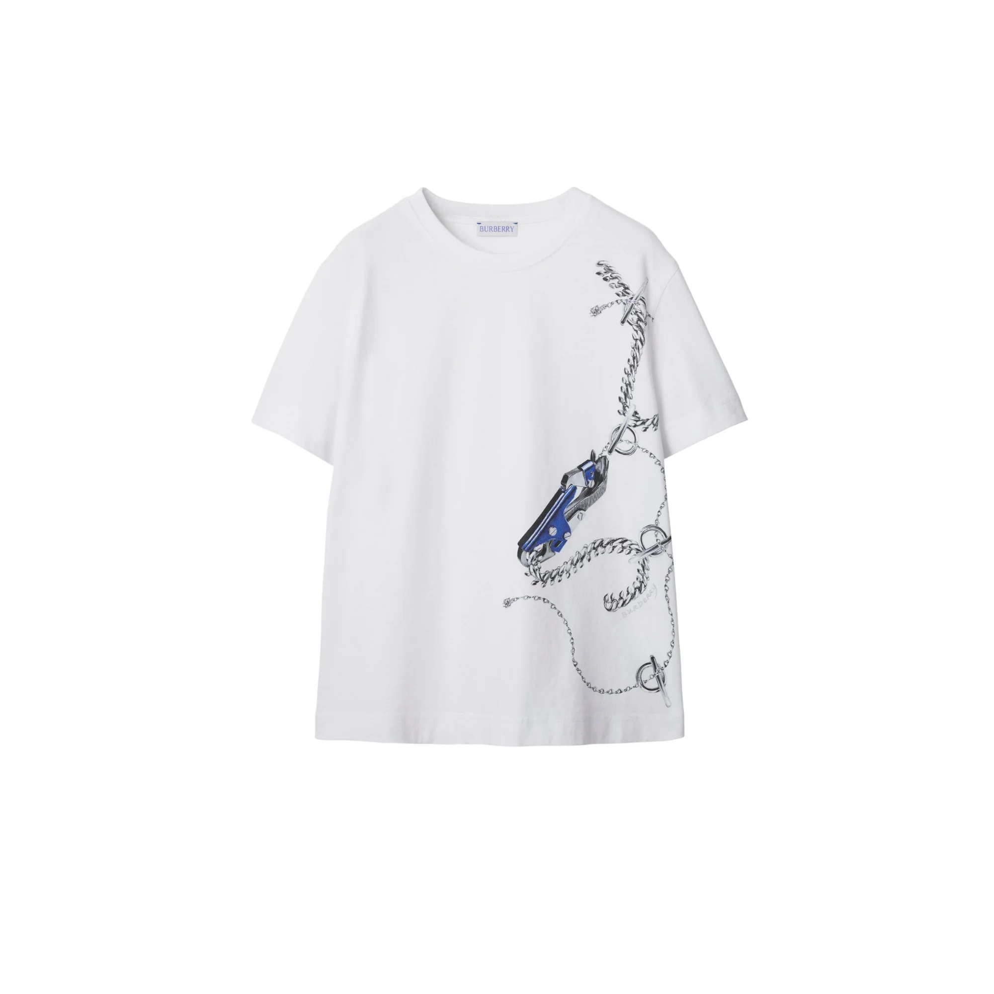 Boxy Knight Hardware Cotton T-shirt - Knight IP Pattern