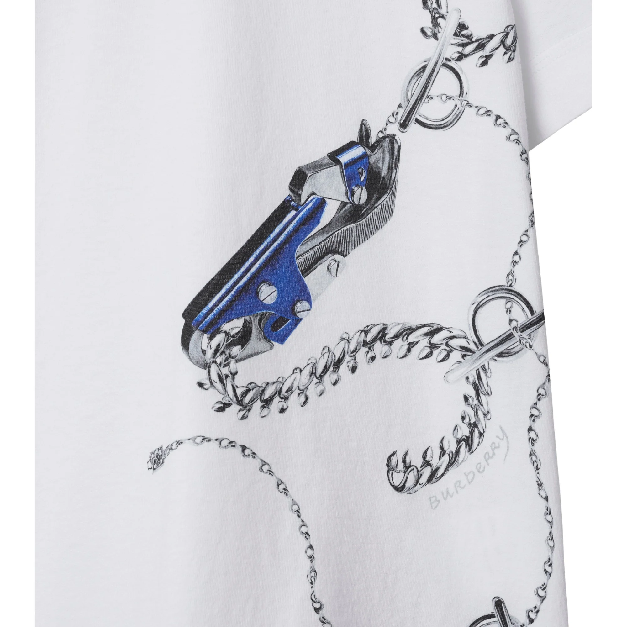 Boxy Knight Hardware Cotton T-shirt - Knight IP Pattern - Image 6