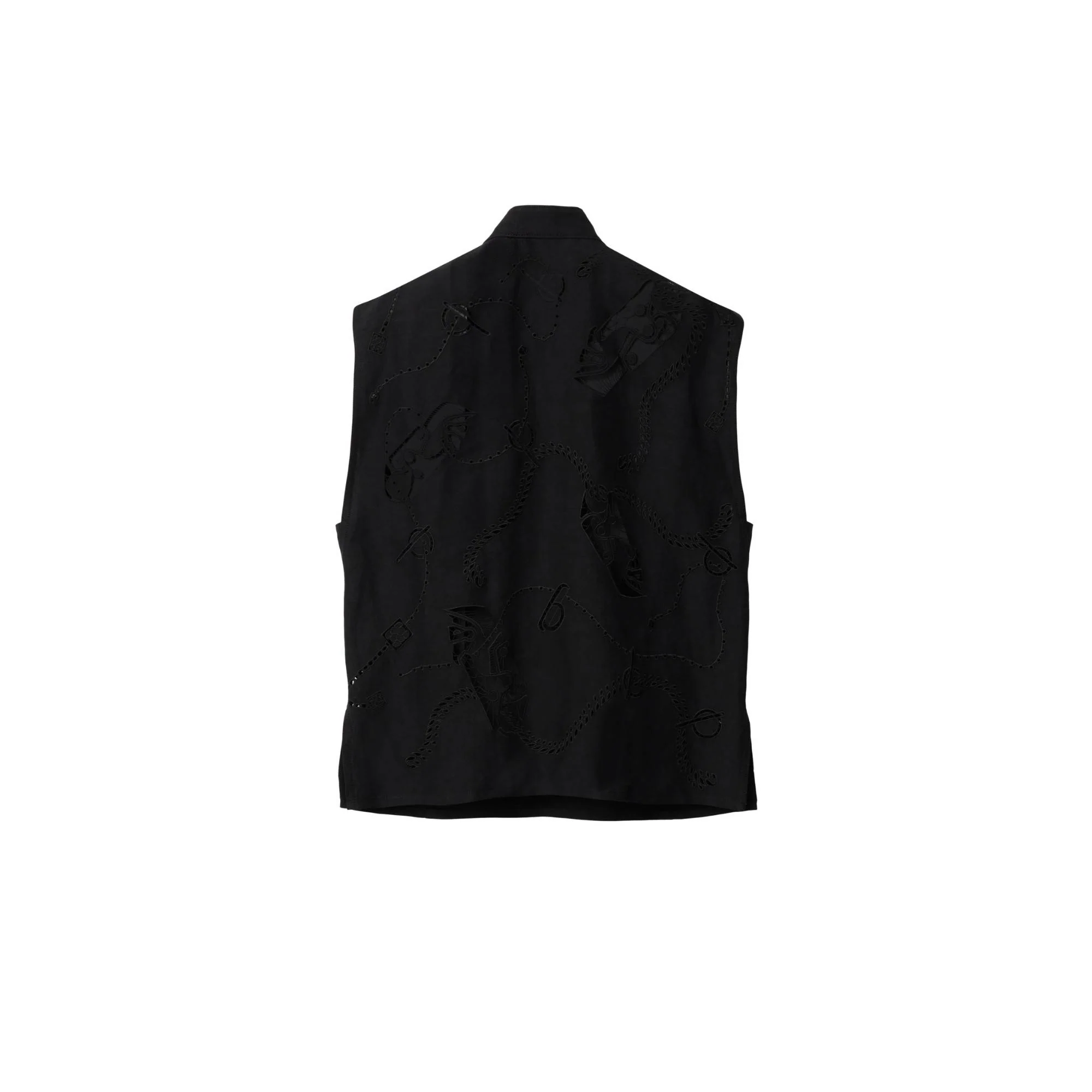 Broderie Anglaise Canvas Top - Black - Image 5