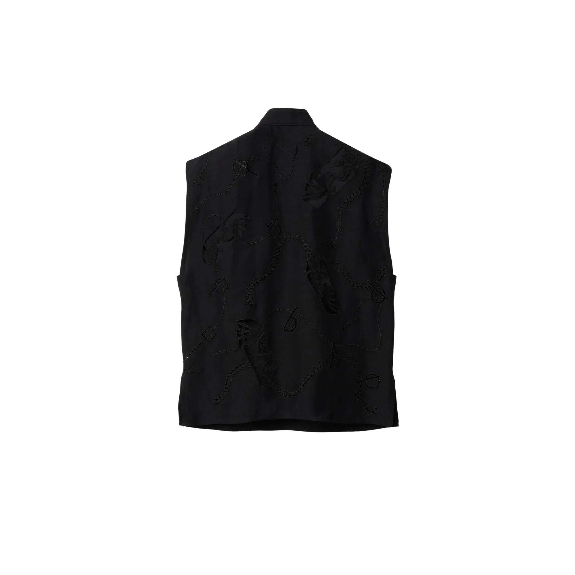 Broderie Anglaise Canvas Top - Black - Image 5