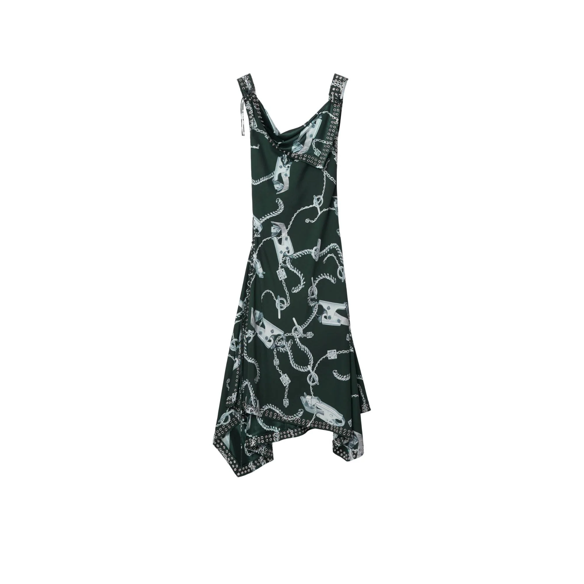 Knight Hardware Dress - Silver/Green