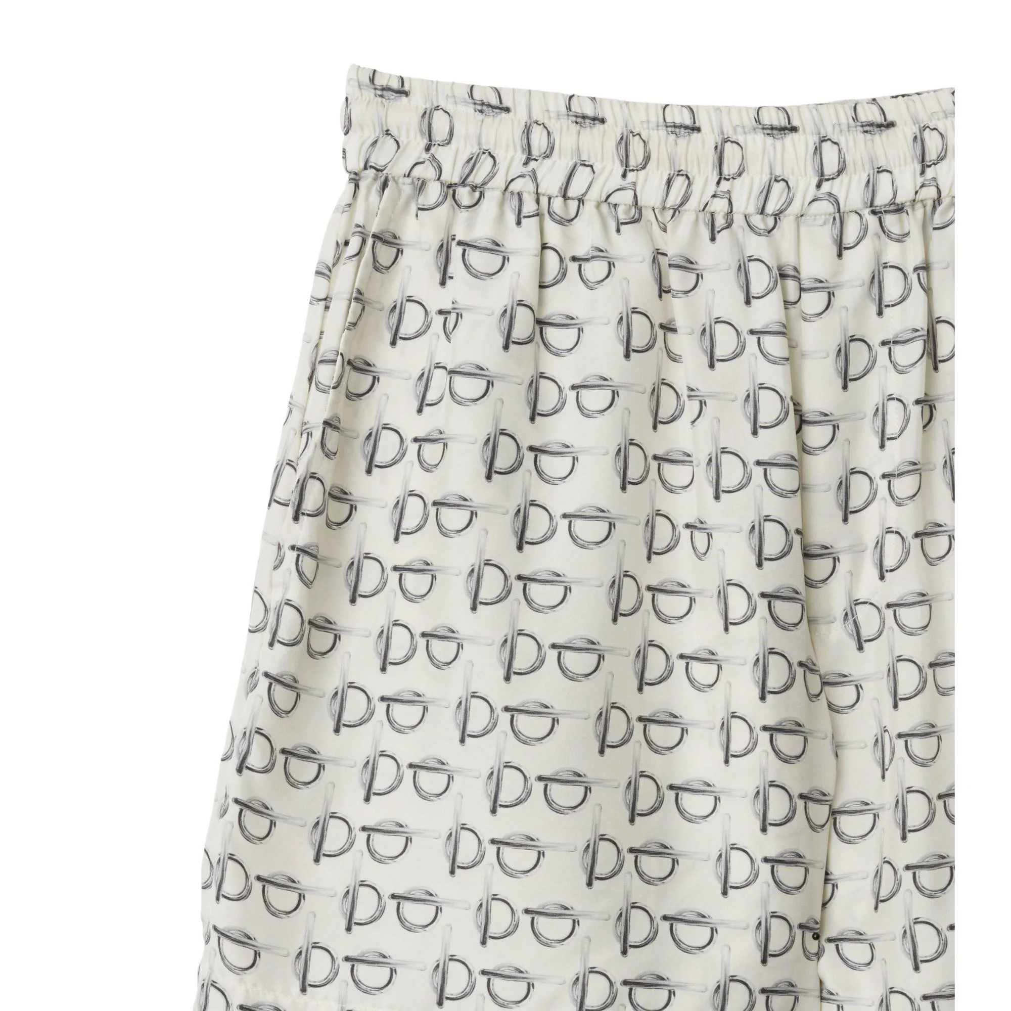 B Silk Shorts - Silver/White - Image 6