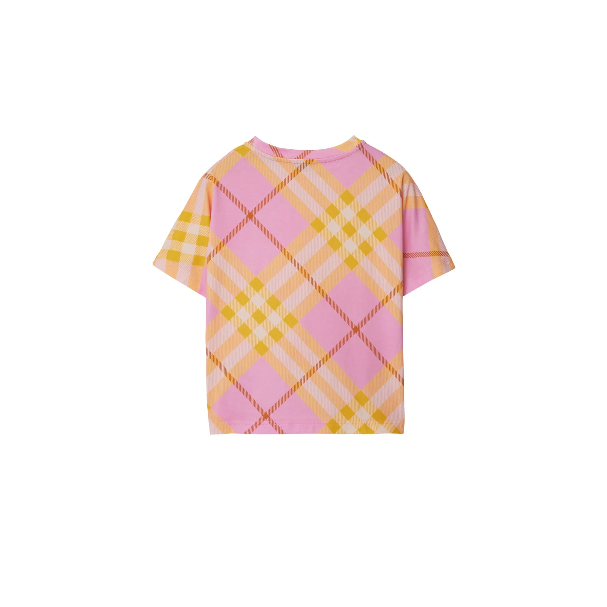 Check Cotton T-shirt - Carnation Pnk IP Check - Image 2
