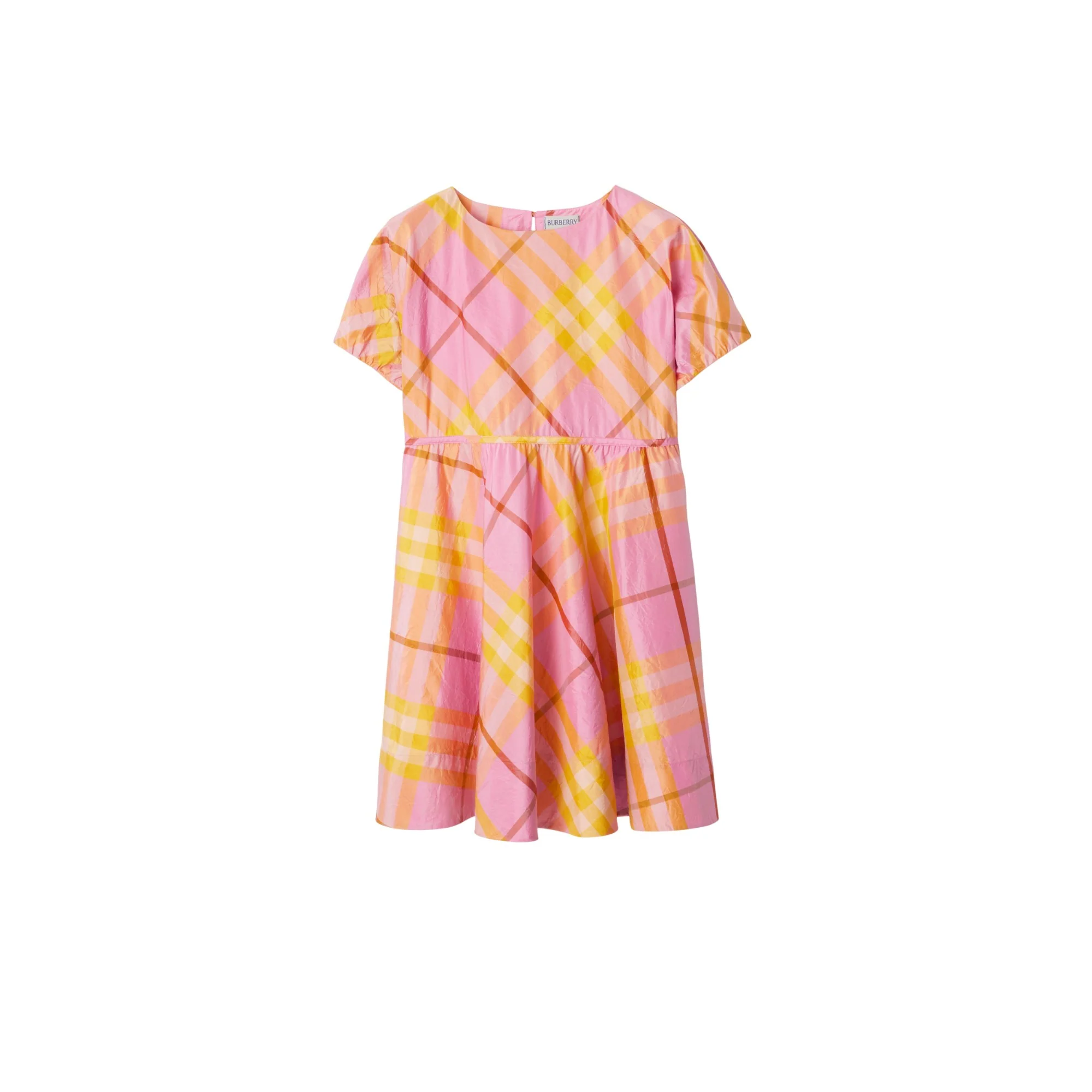 Check Silk Dress - Carnation Pnk IP Check
