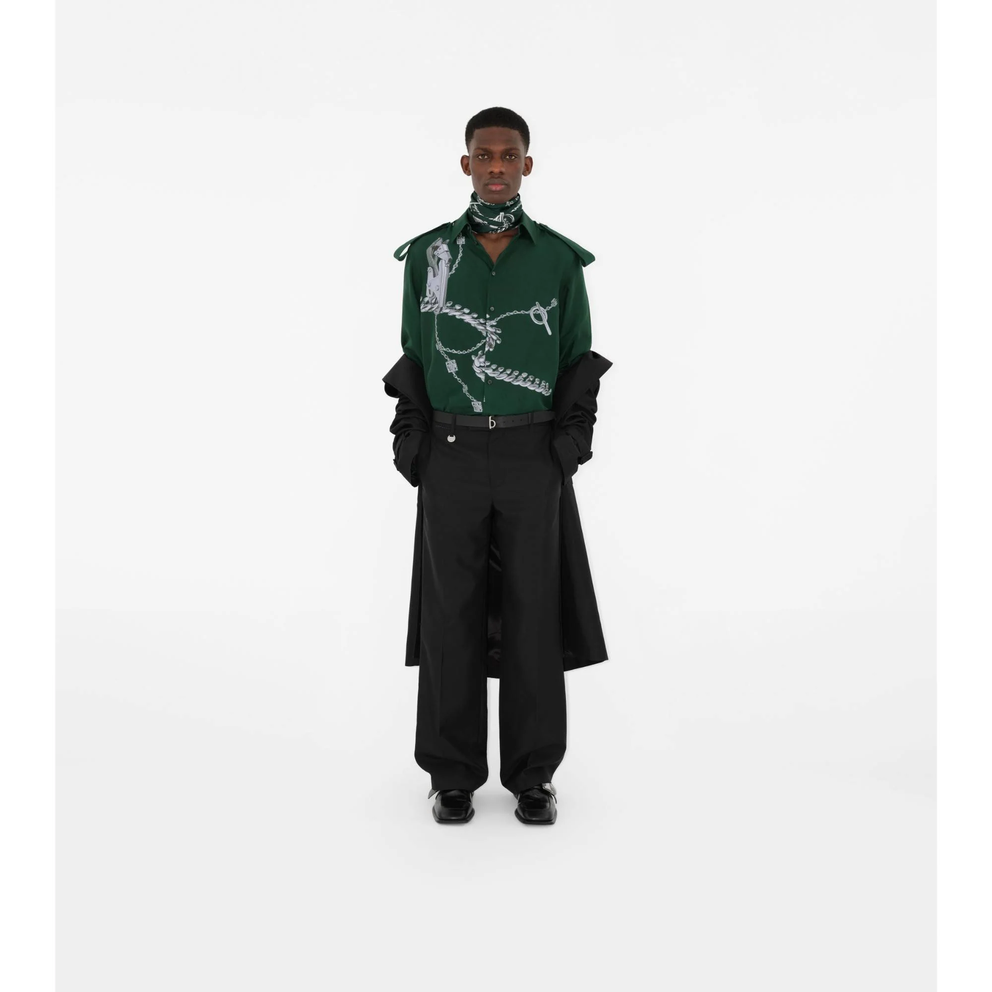 Knight Hardware Silk Scarf - Forest Green - Image 4