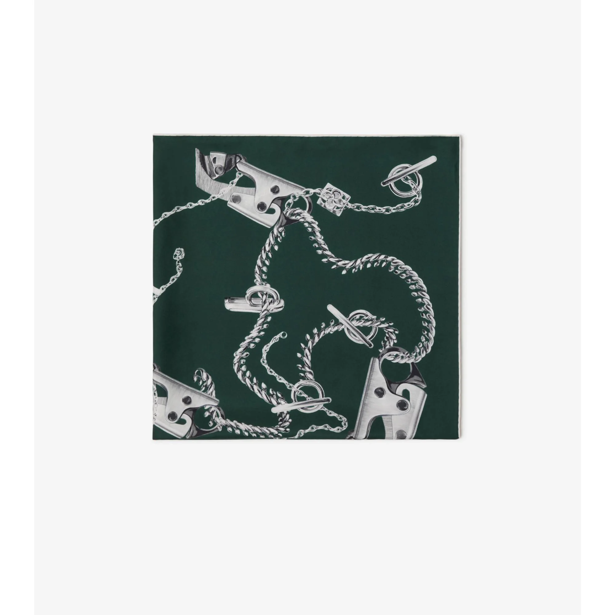 Knight Hardware Silk Scarf - Forest Green - Image 6