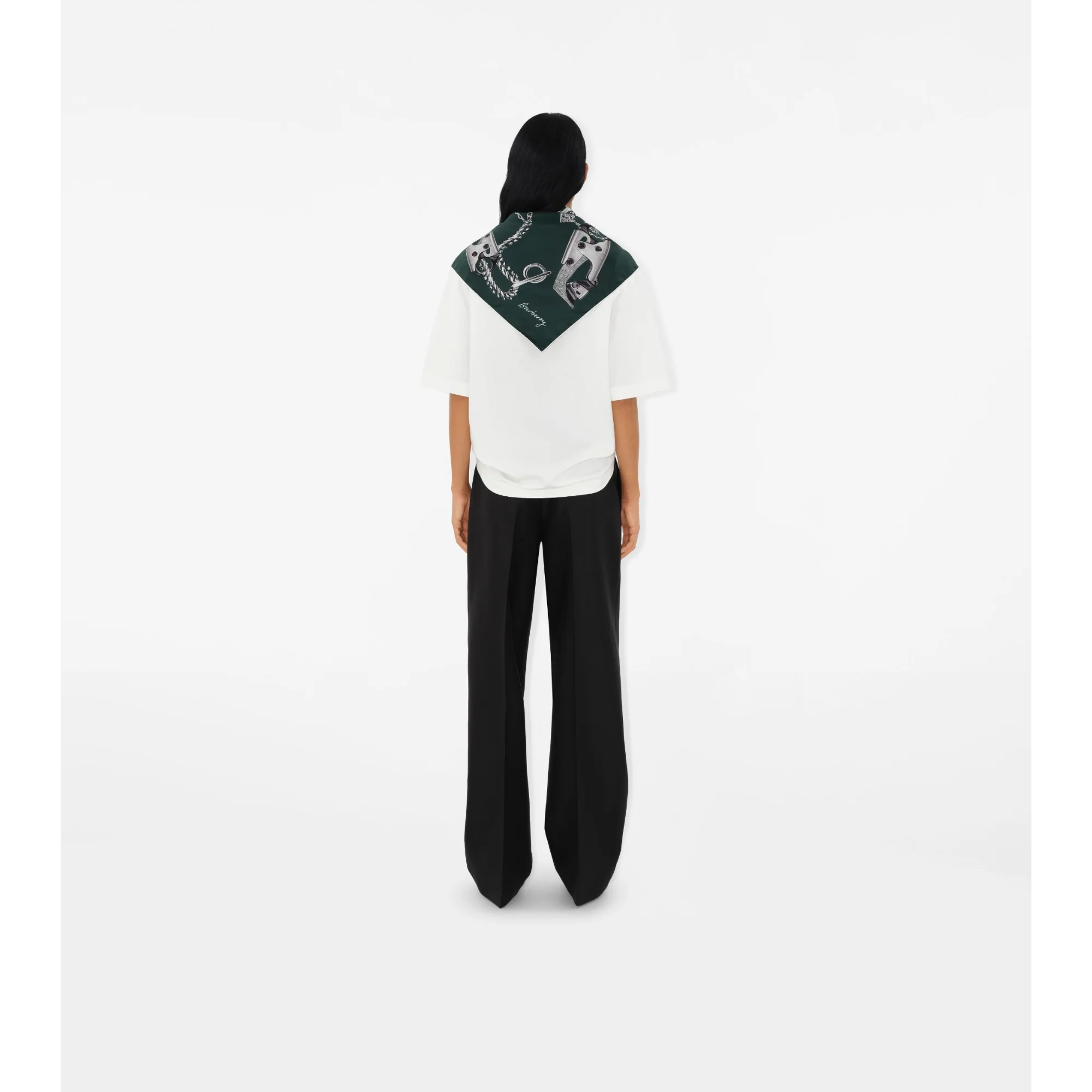 Knight Hardware Silk Scarf - Forest Green - Image 3