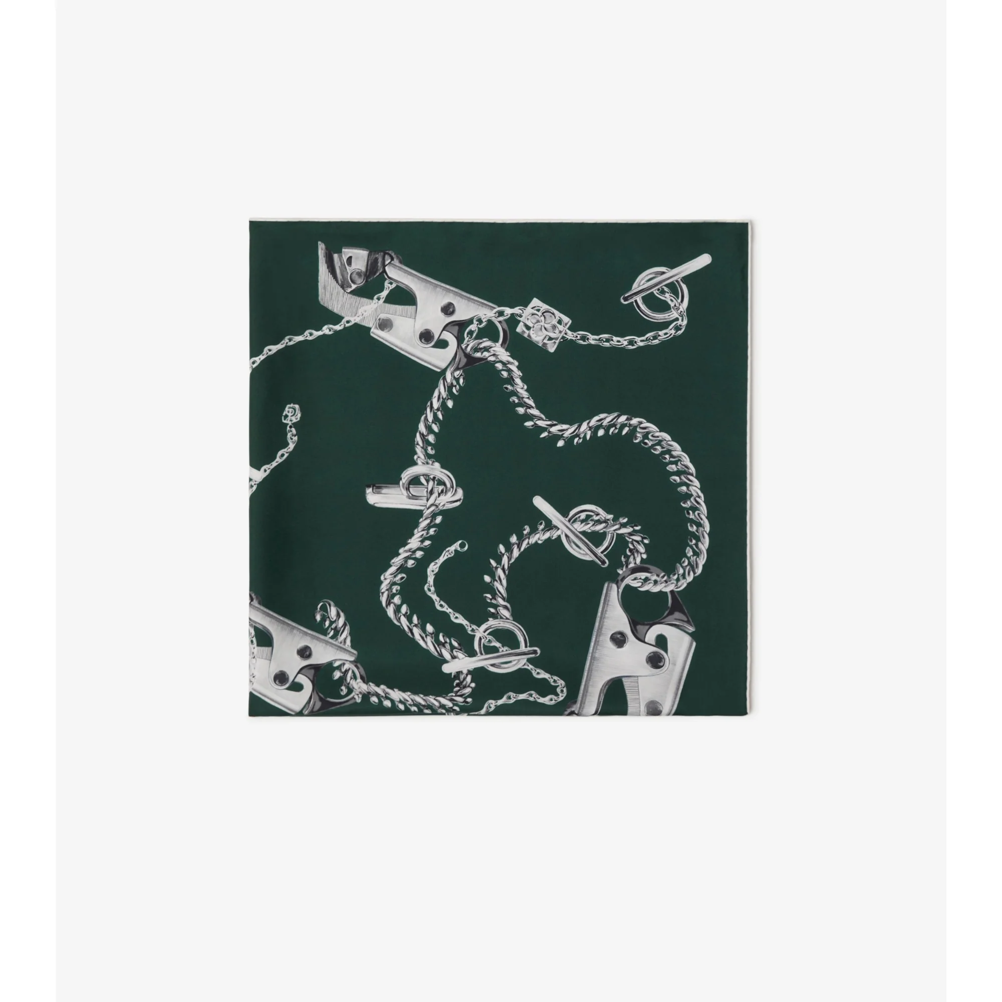 Knight Hardware Silk Scarf - Forest Green - Image 6