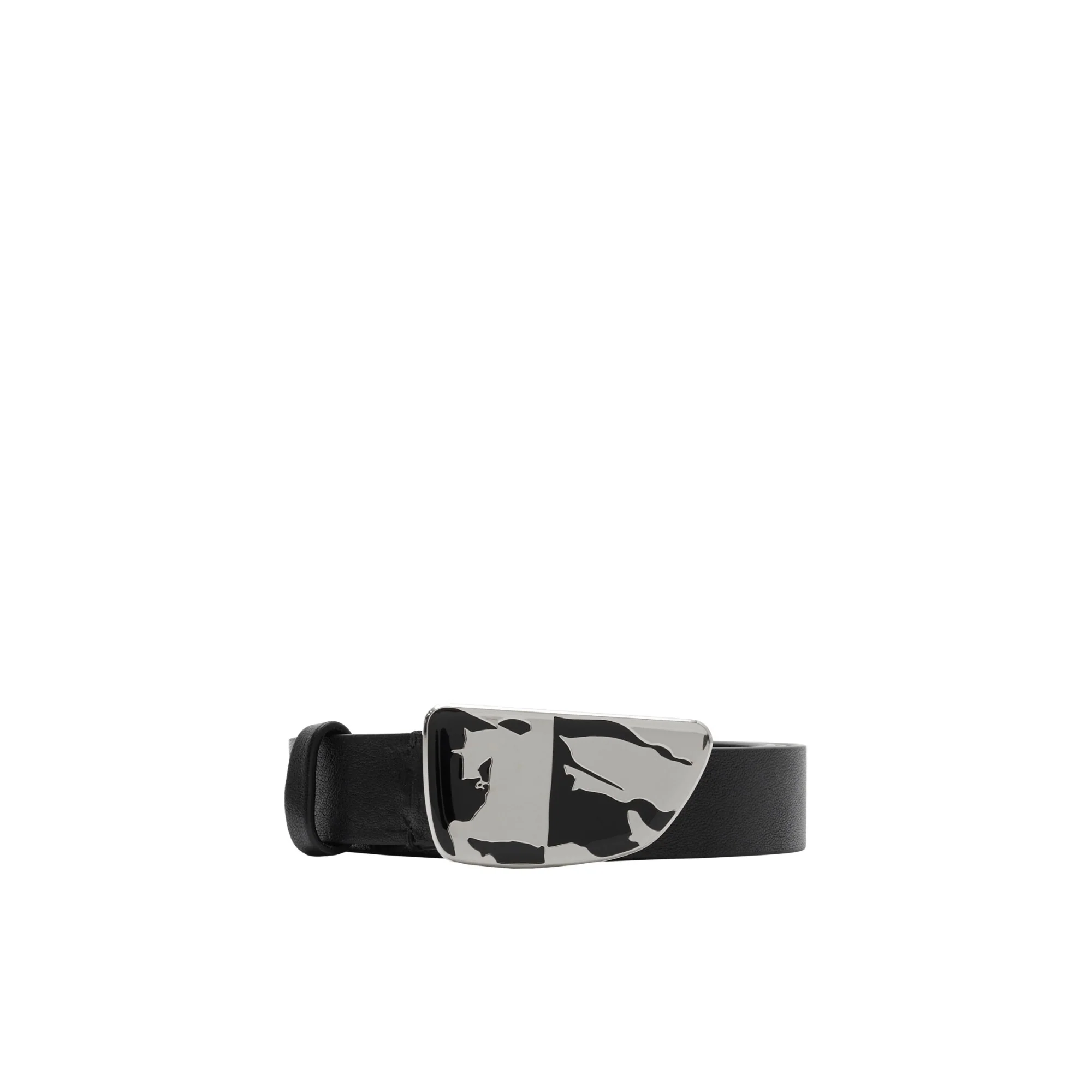 Thin Leather Shield EKD Belt - Black