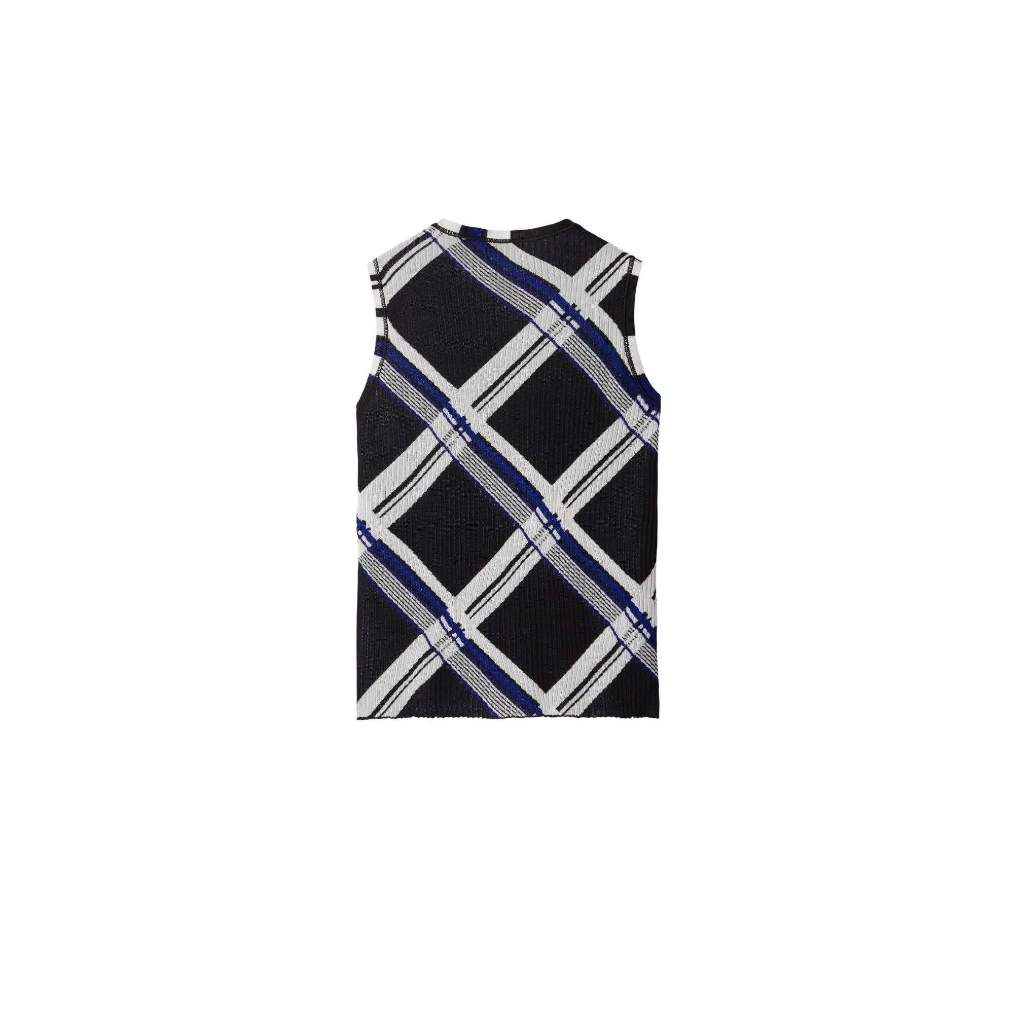 Check Silk Tank Top - Black IP Check - Image 5