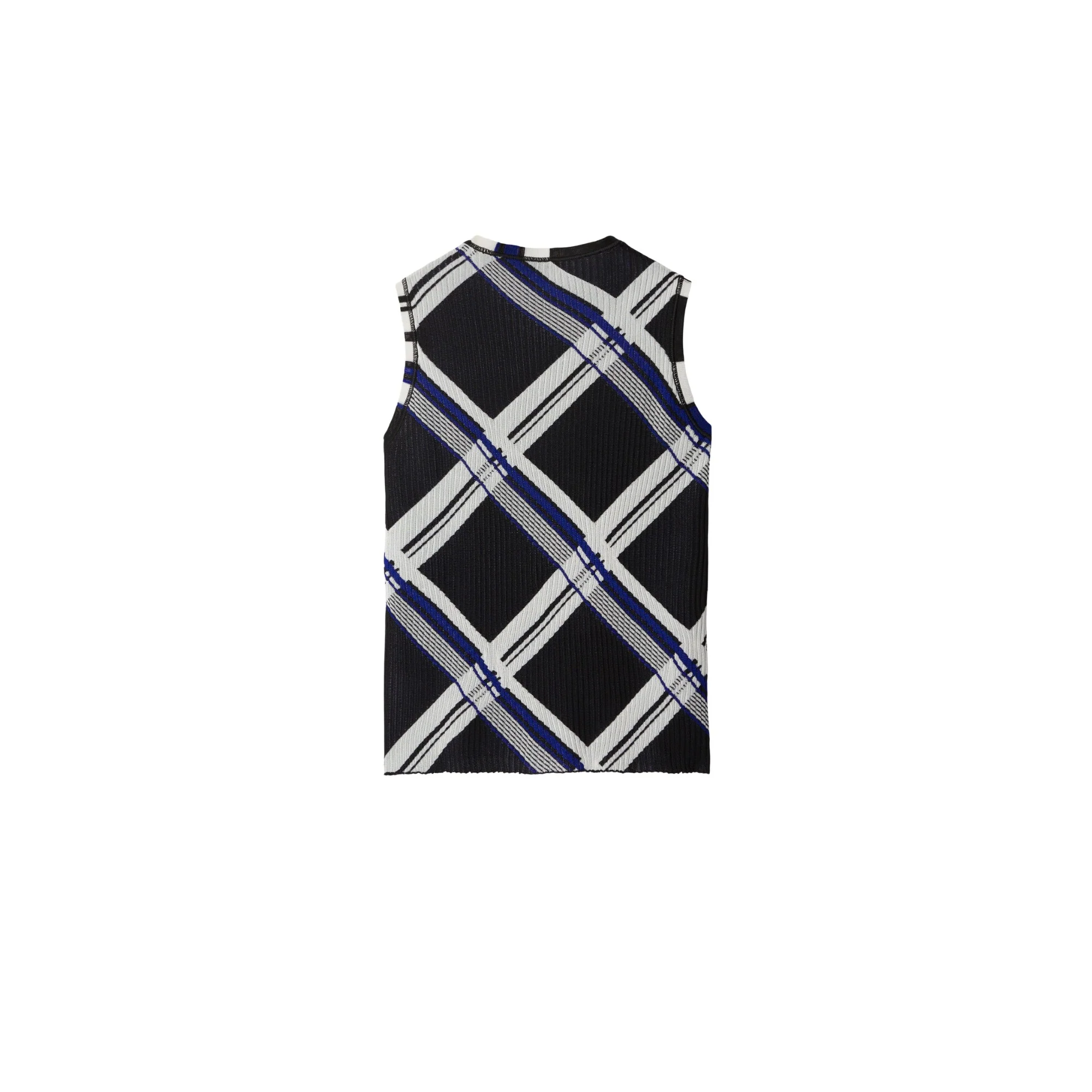 Check Silk Tank Top - Black IP Check - Image 5