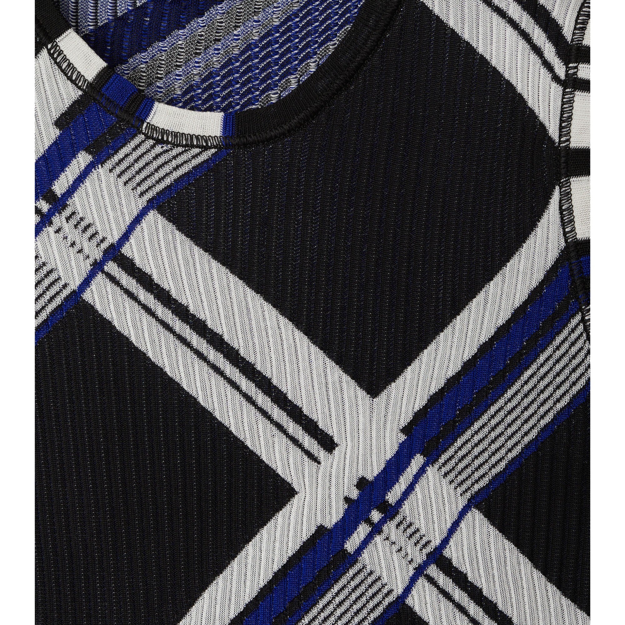 Check Silk Tank Top - Black IP Check - Image 6