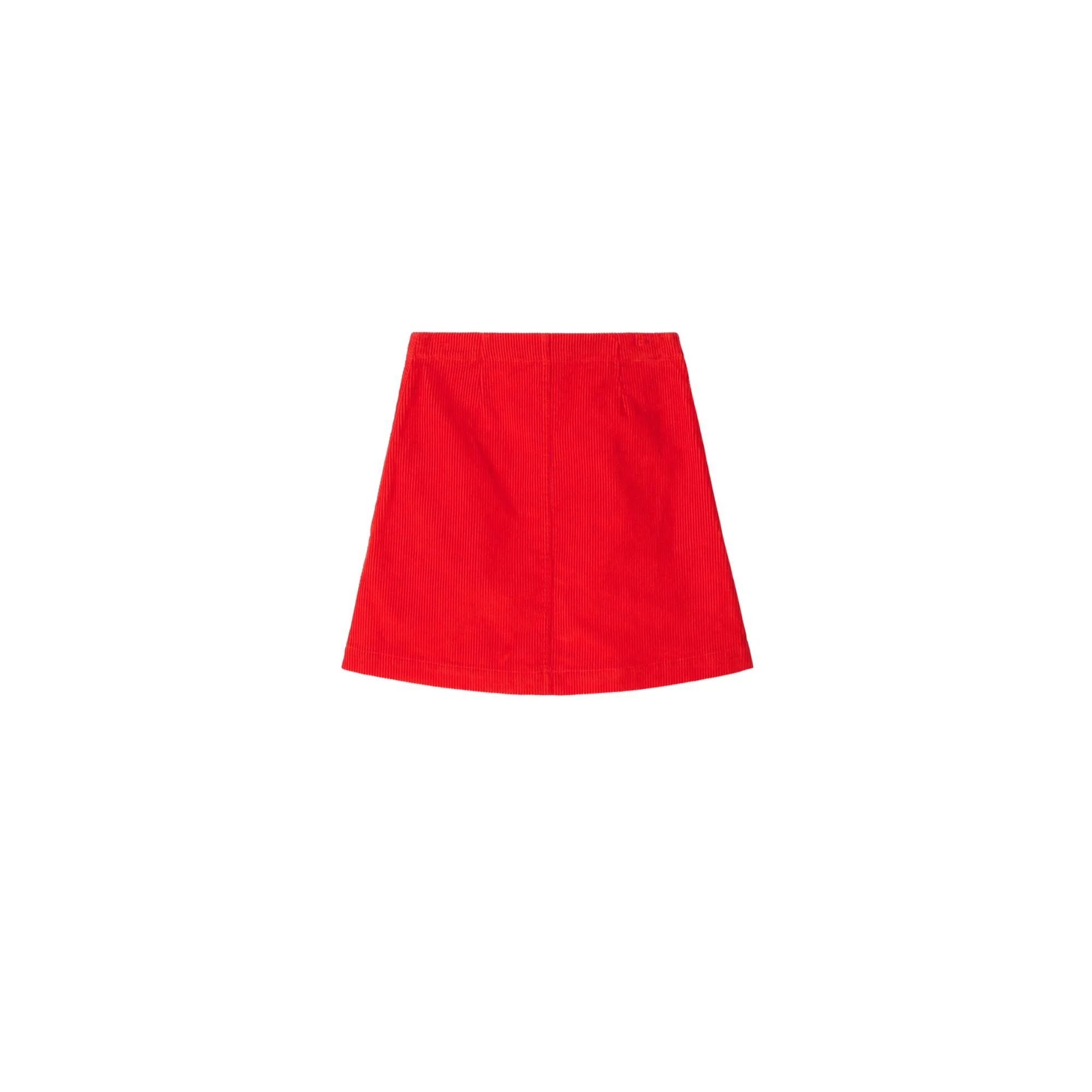 Corduroy Skirt - Warm Coral Red - Image 2