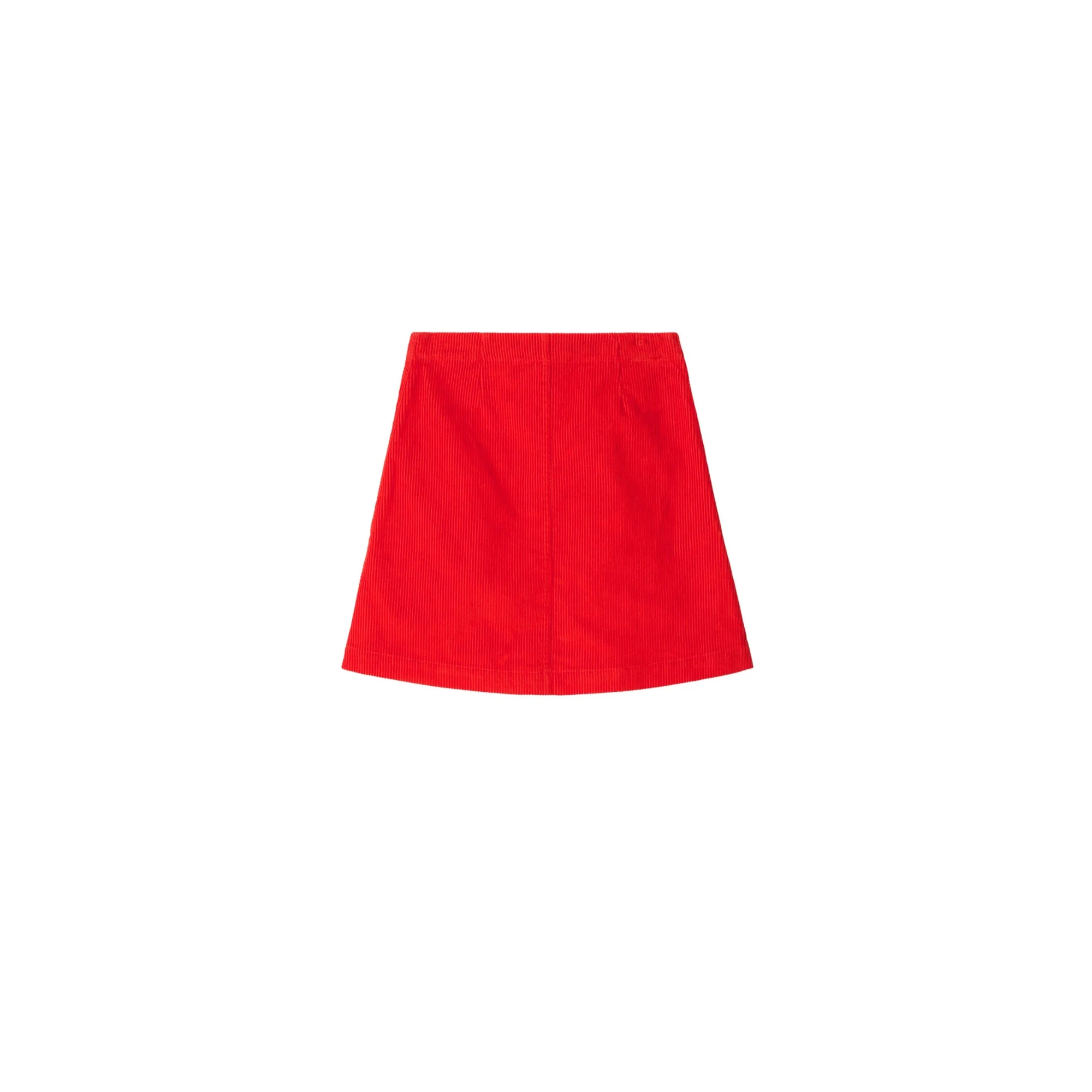 Corduroy Skirt - Warm Coral Red - Image 2