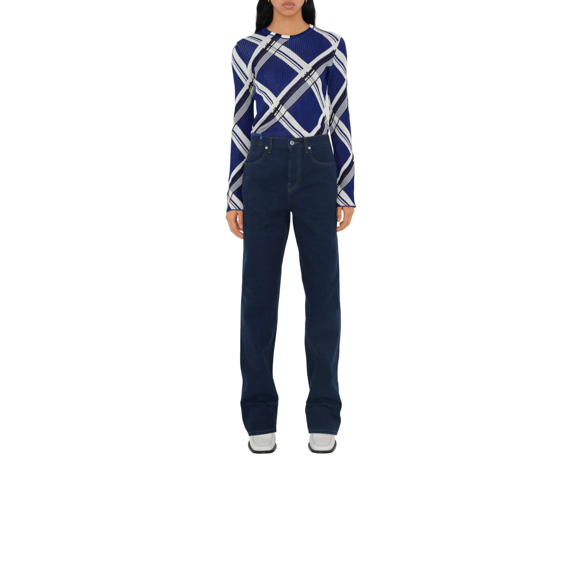 Check Silk Sweater - Knight IP Check - Image 2