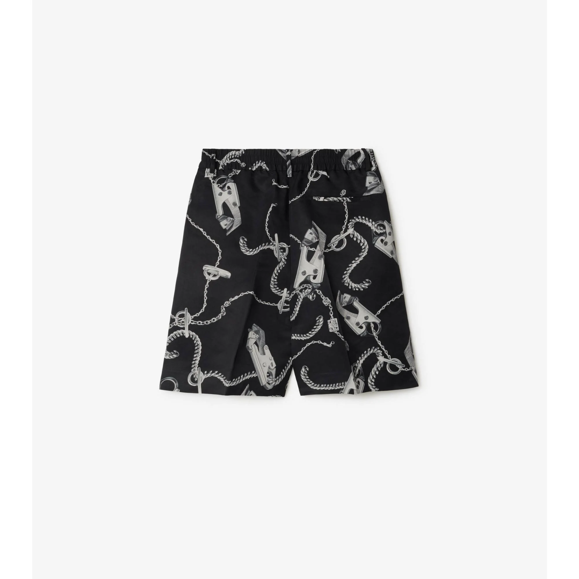 Knight Hardware Tricotine Shorts - Silver/Black - Image 4