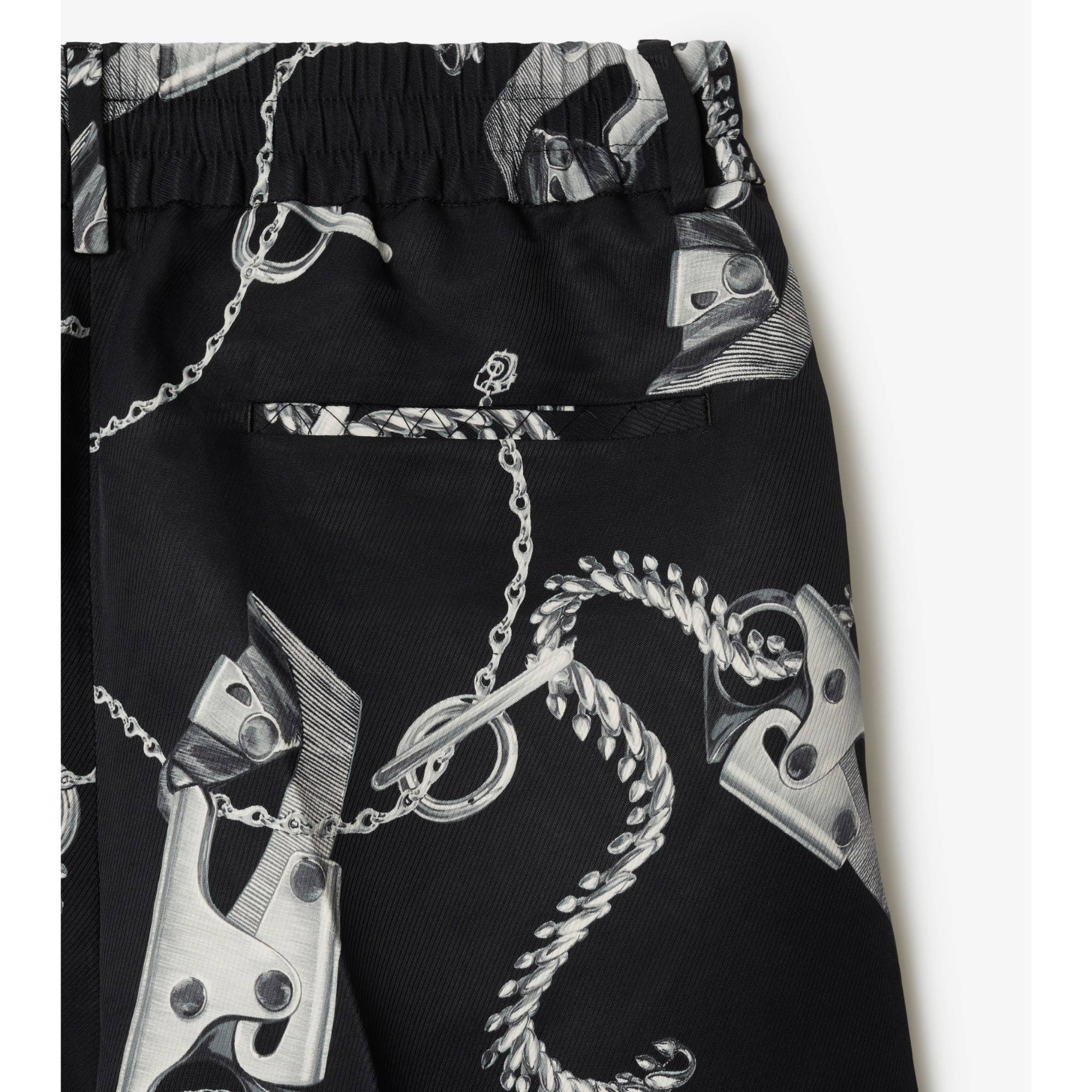 Knight Hardware Tricotine Shorts - Silver/Black - Image 5