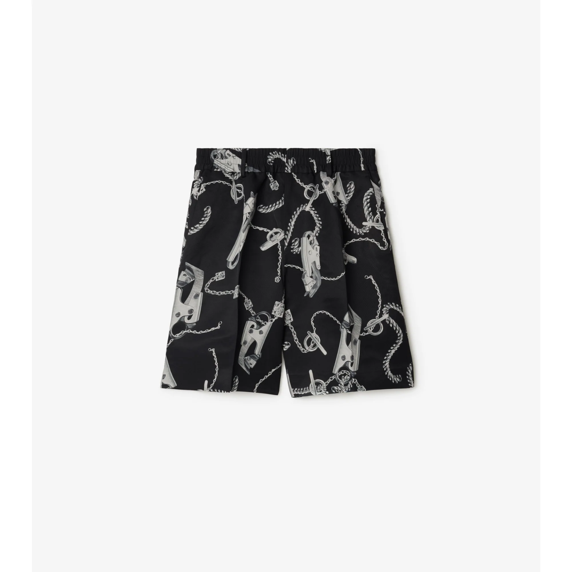 Knight Hardware Tricotine Shorts - Silver/Black