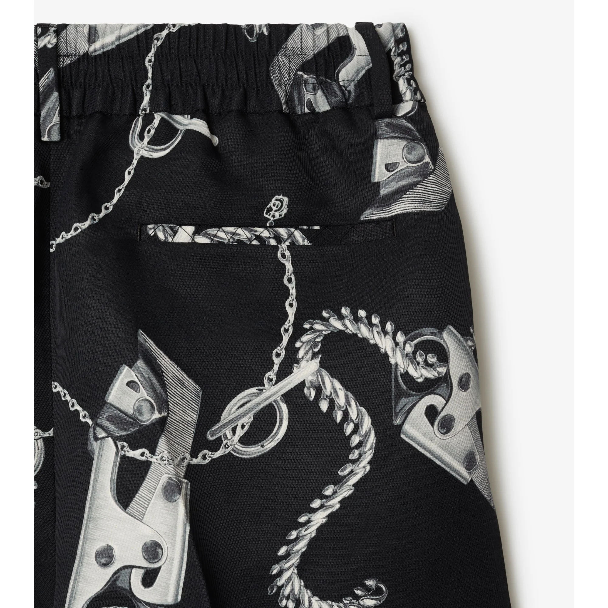 Knight Hardware Tricotine Shorts - Silver/Black - Image 6