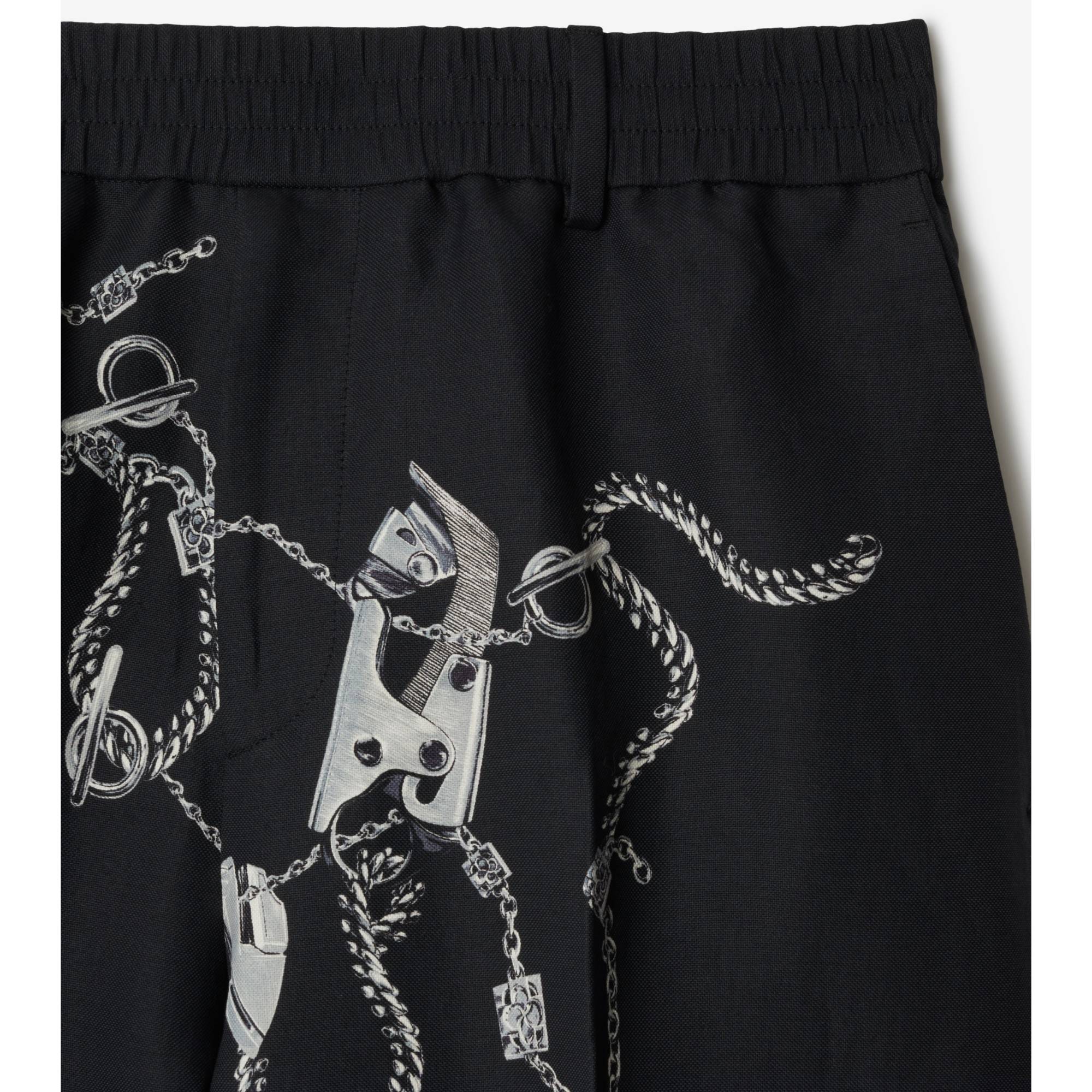 Knight Hardware Canvas Trousers - Silver/Black - Image 6